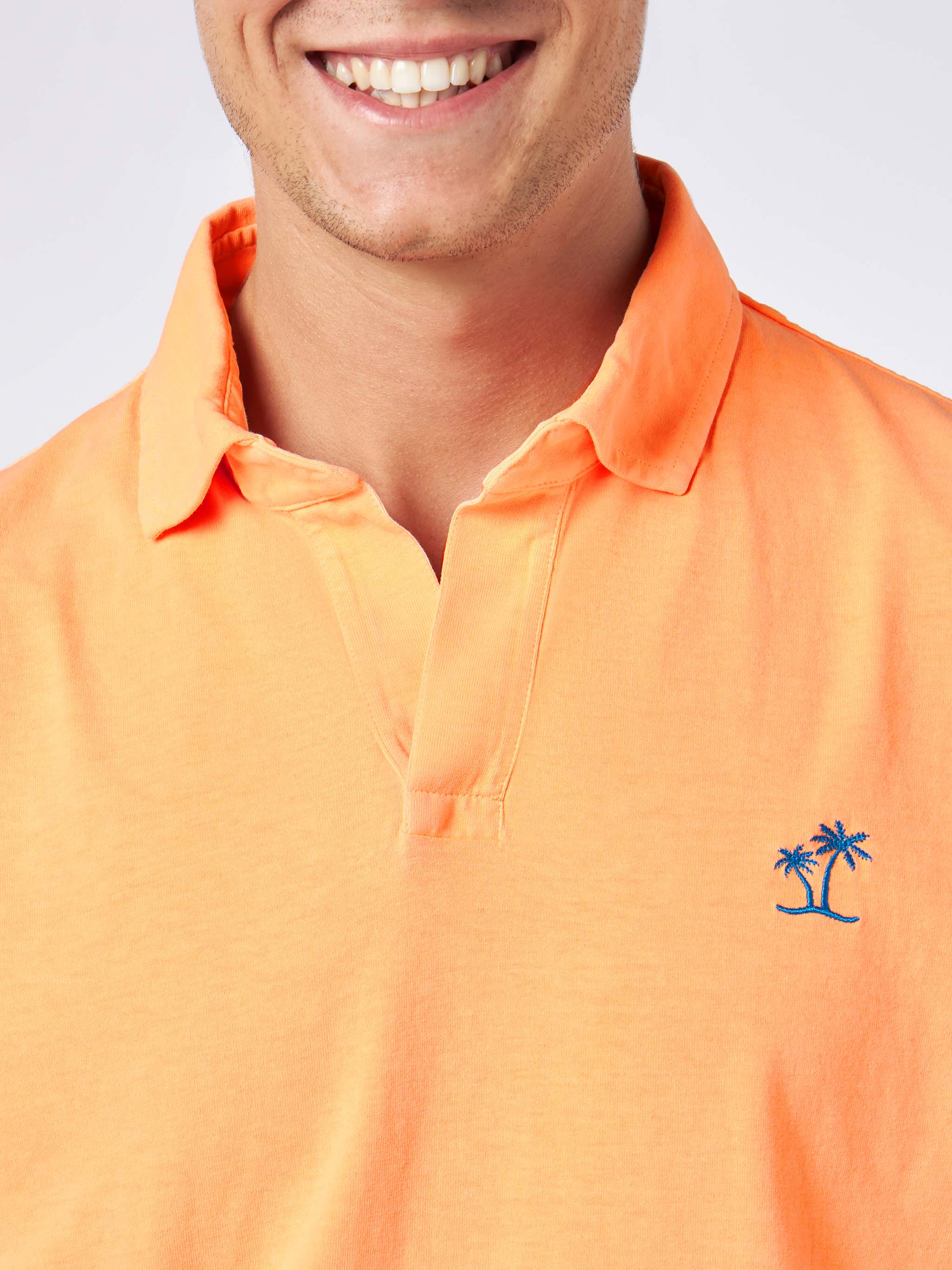 mc2-saint-barth-polo-brighton-in-jersey-di-cotone-arancione image 2