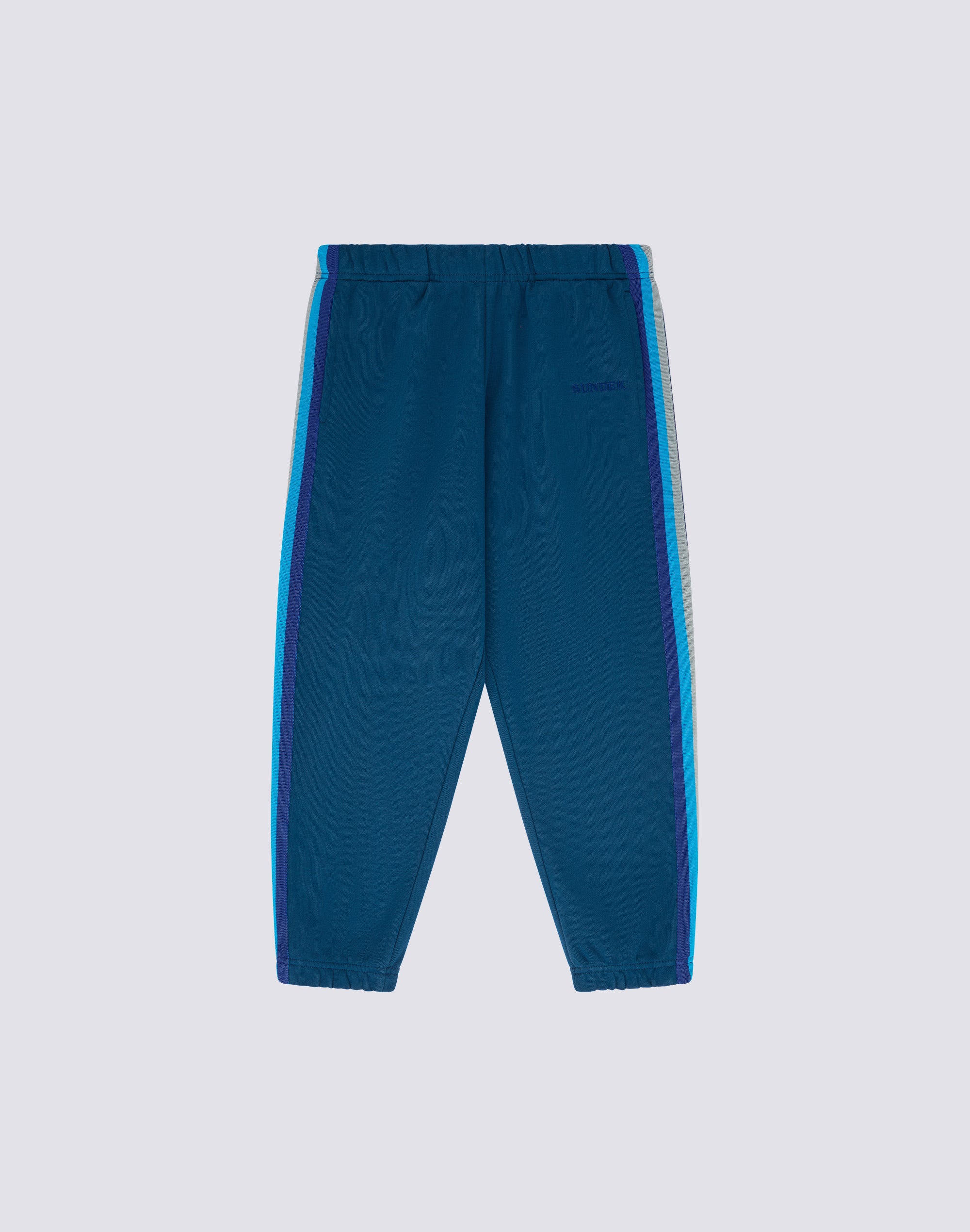 sundek-pantaloni-tuta-bambino-con-banda-arcobaleno-tricolore image 1