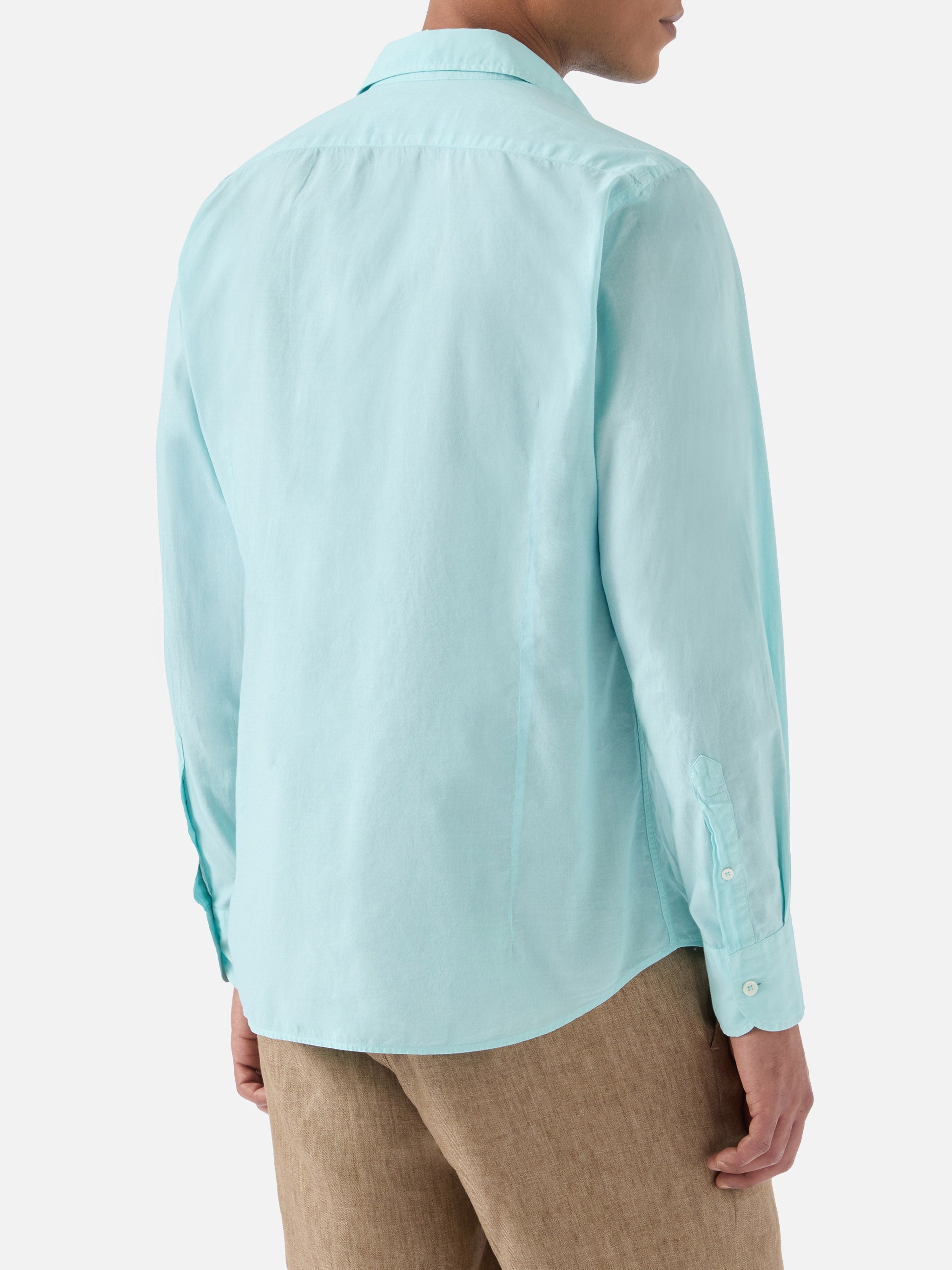 mc2-saint-barth-camicia-chemise-ice-uomo-in-voile-di-cotone-verde-acqua image 3