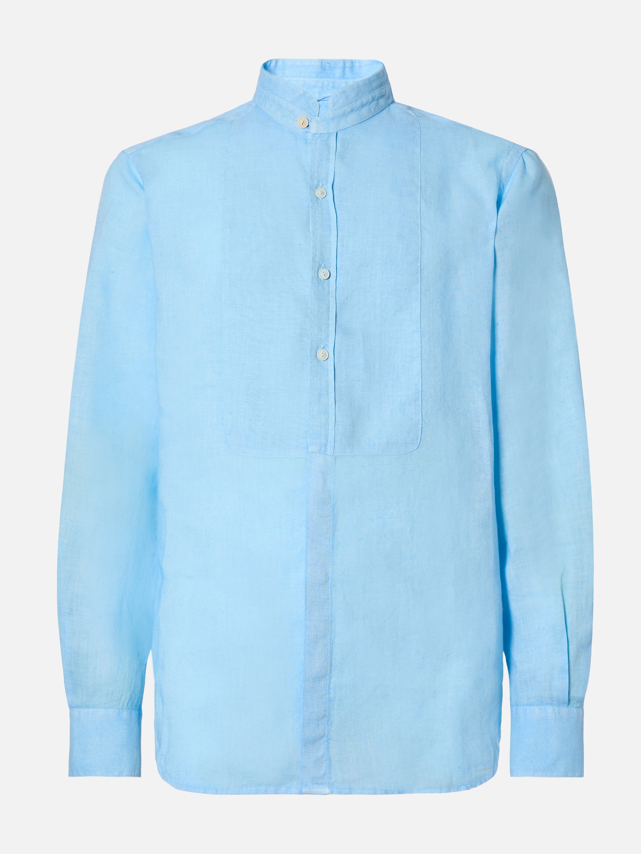 mc2-saint-barth-camicia-pierre-uomo-in-lino-azzurro-chambray-maniche-lunghe image 4