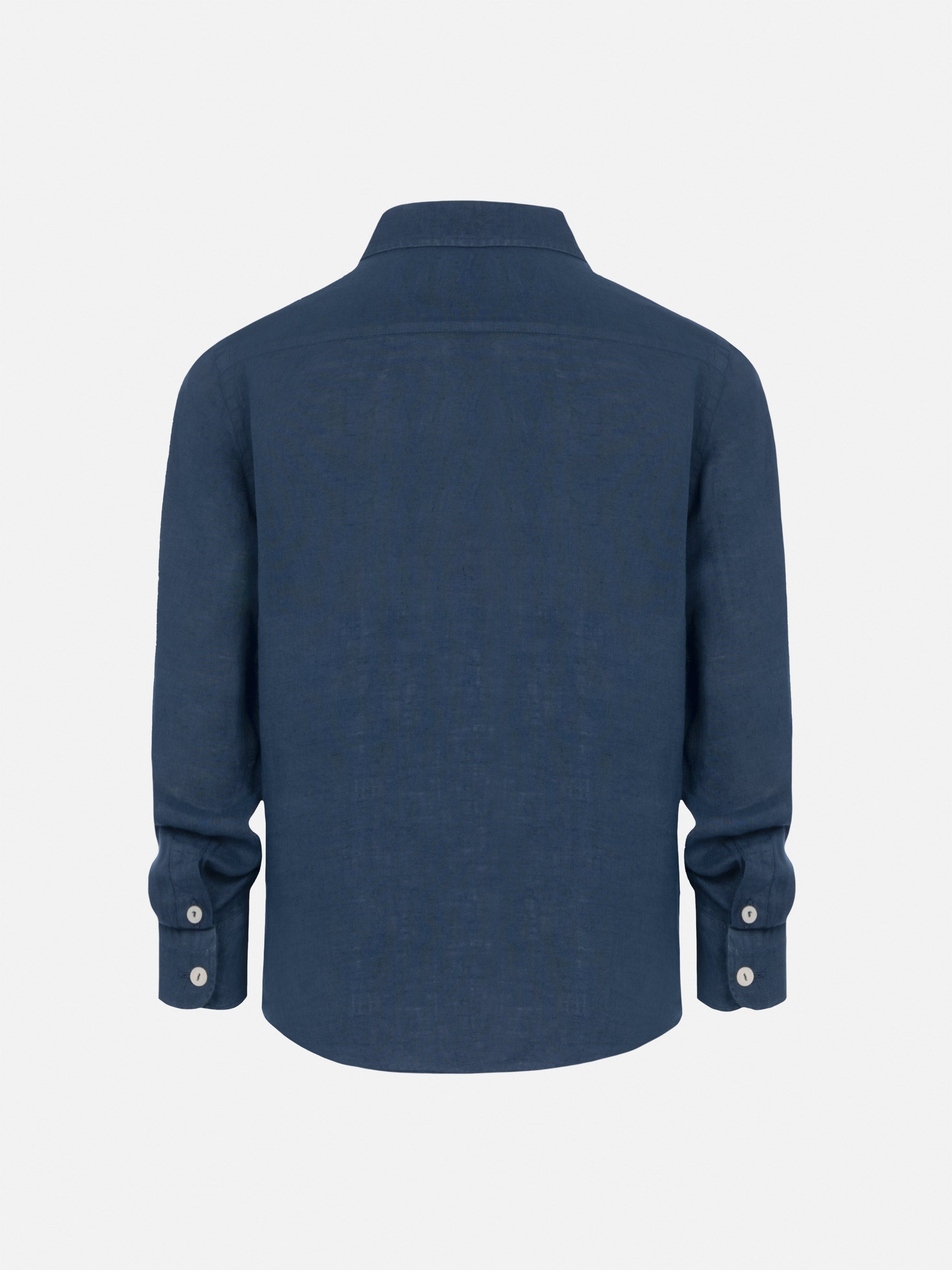 mc2-saint-barth-camicia-agnes-in-lino-blu-navy-per-bambini image 2