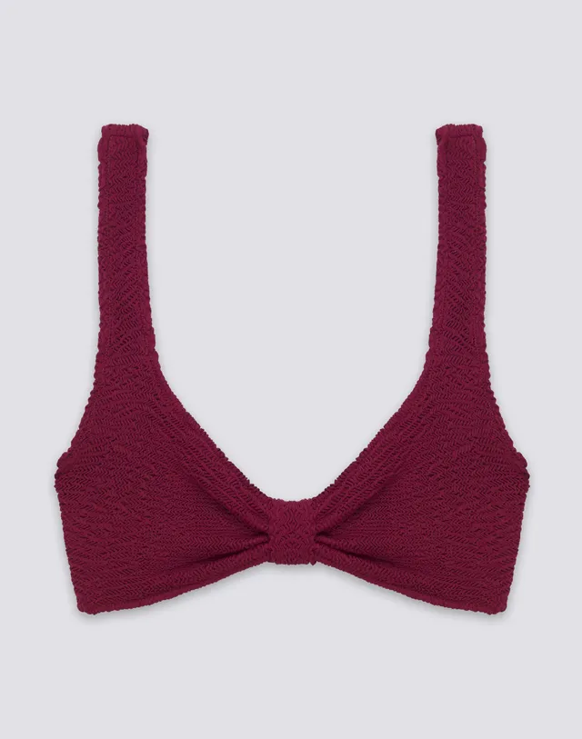 sundek-top-bralette-donna-in-tessuto-goffrato-tinta-unita image 1
