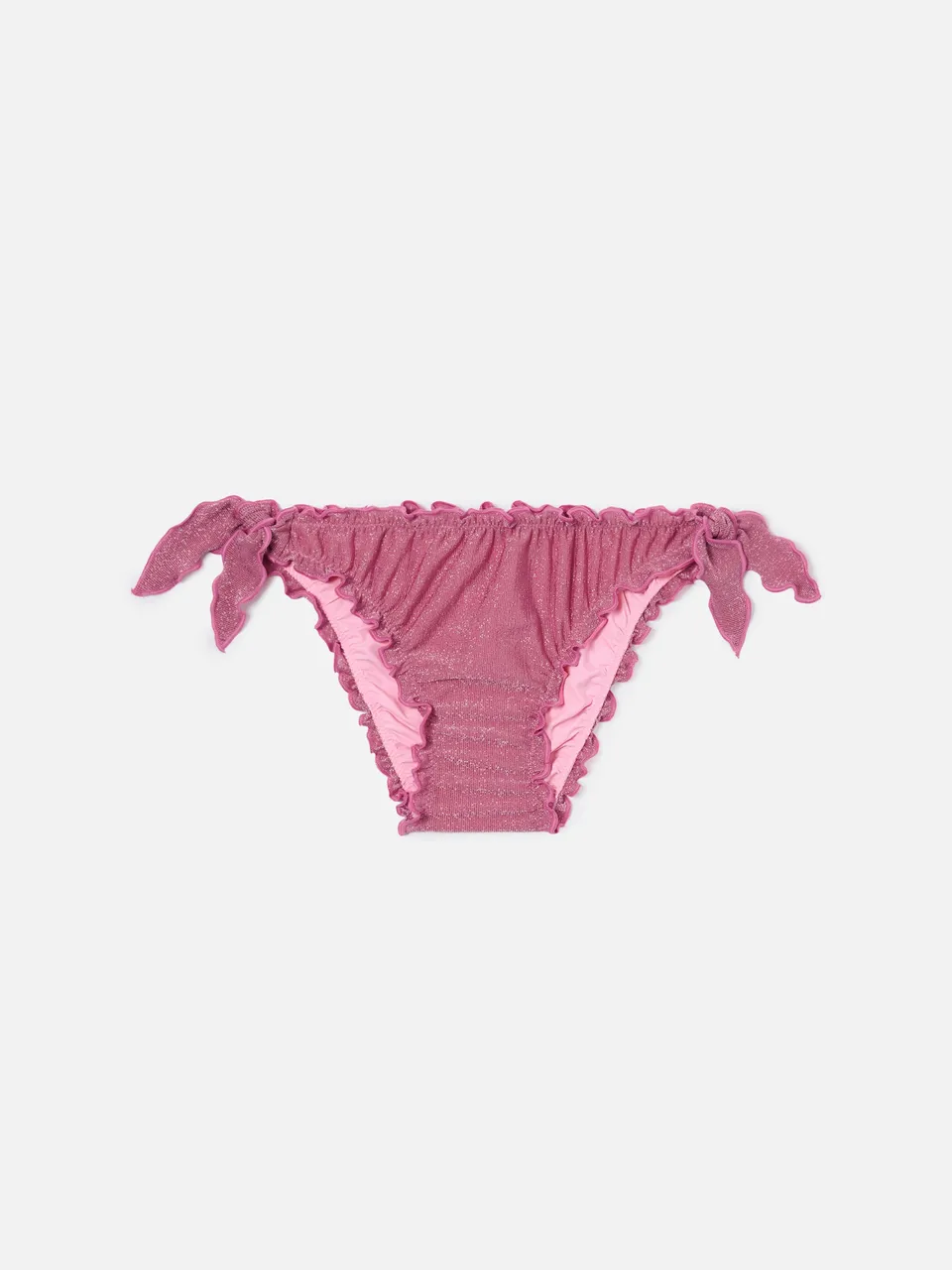 mc2-saint-barth-cric-slip-mare-bambina-lurex-rosa-scuro-tinta-unita image 1