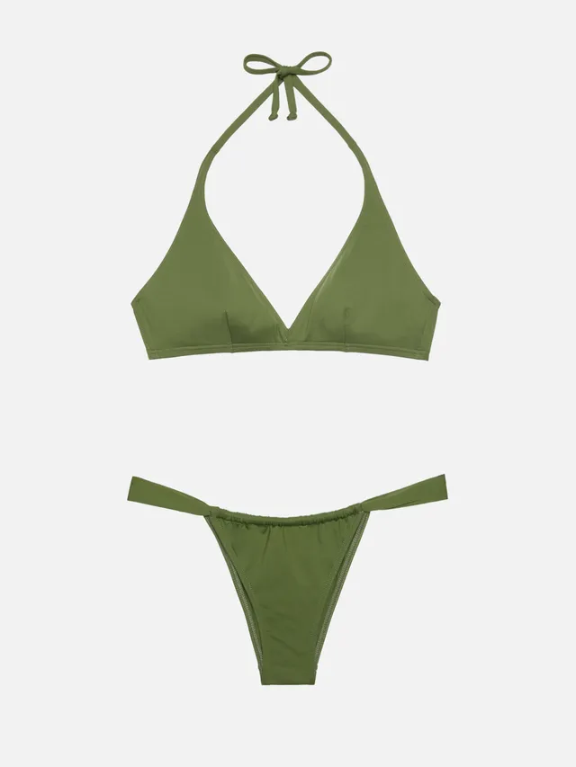 mc2-saint-barth-gaia-noelle-bikini-triangolo-fisso-verde-militare image 1