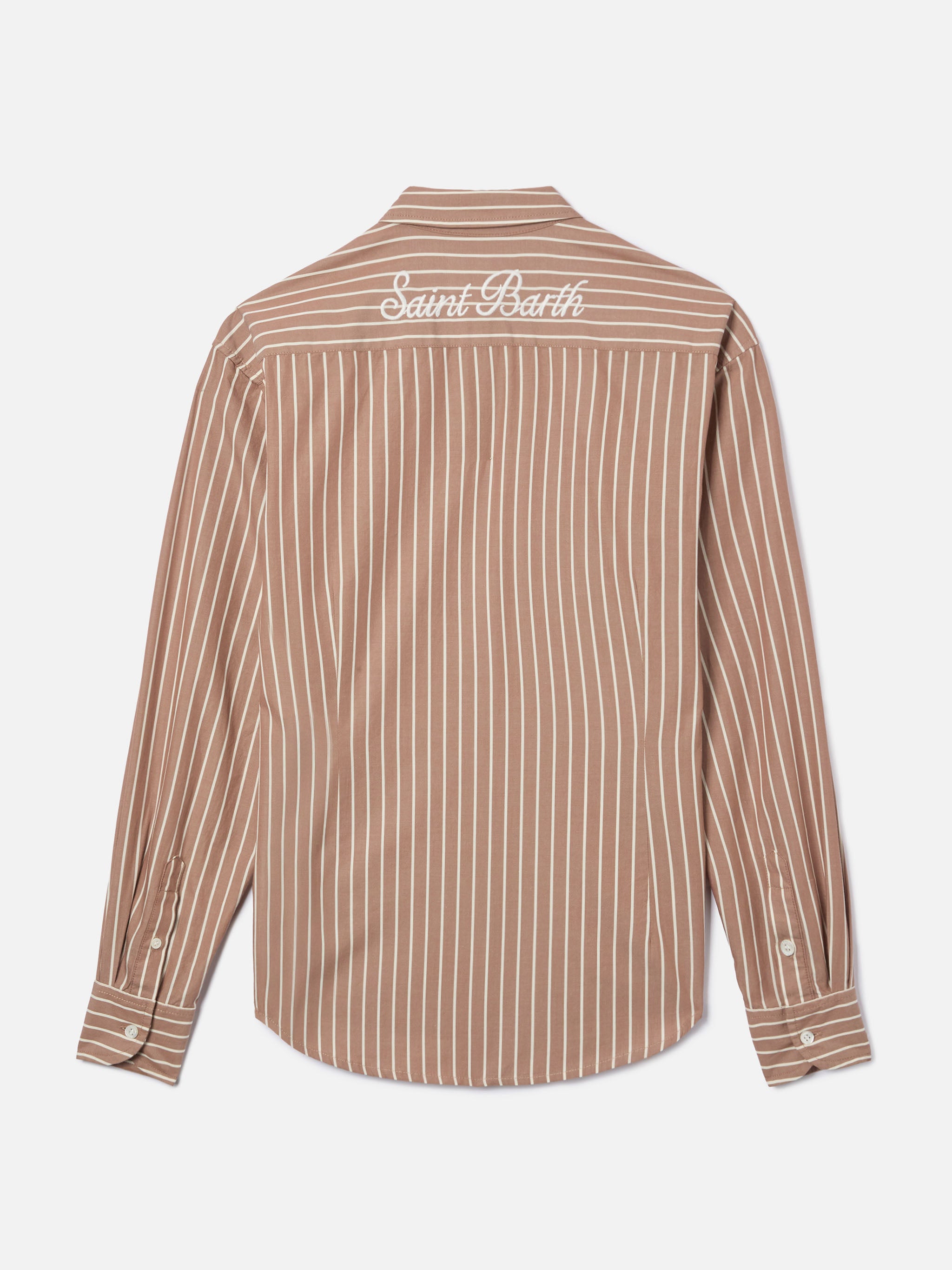 mc2-saint-barth-camicia-meredith-donna-in-cotone-a-righe-marroni image 6