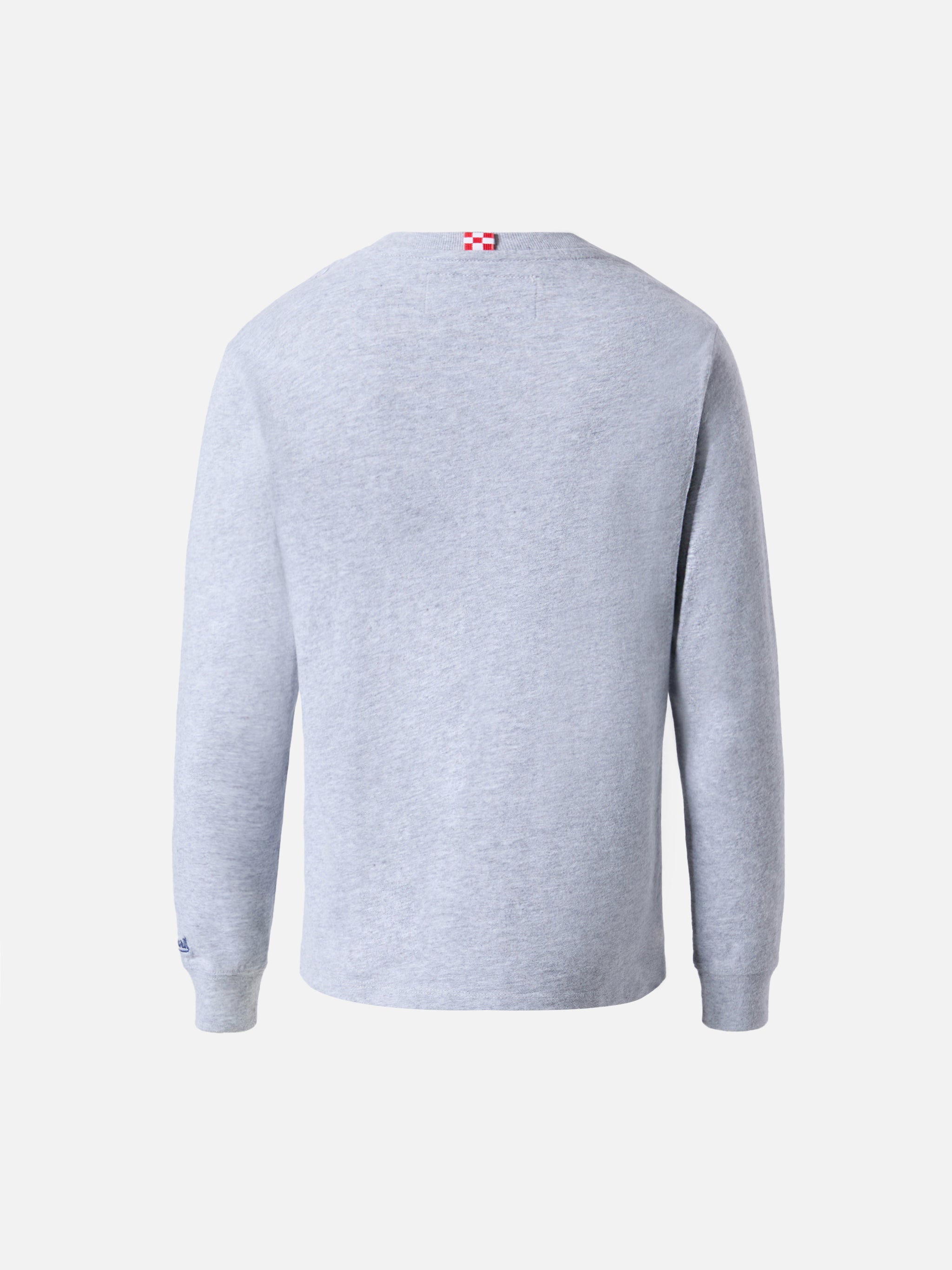 mc2-saint-barth-t-shirt-luton-jr-warm-bambino-grigia-orso-ski-club-manica-lunga image 2