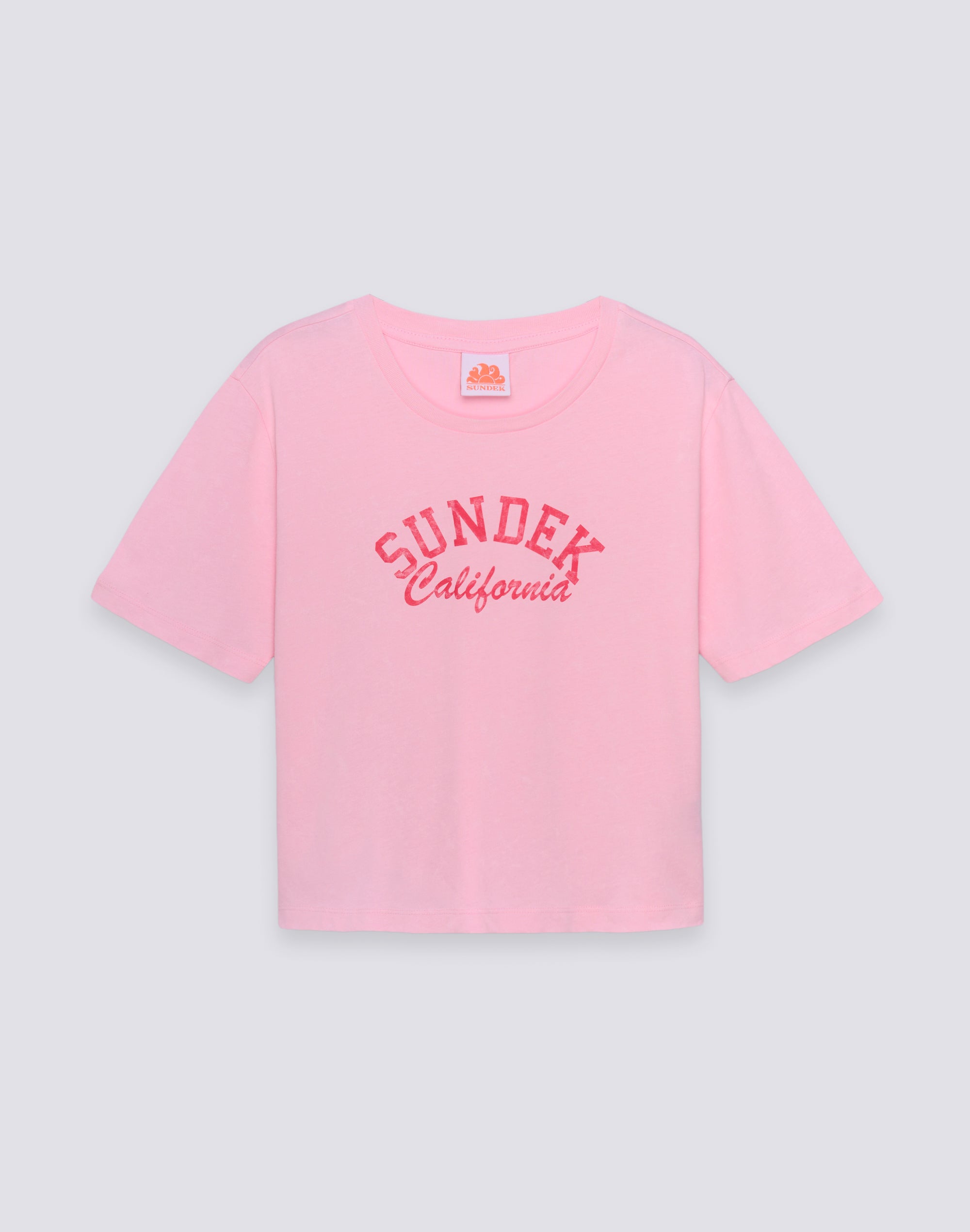 sundek-w748tejs000-t-shirt-donna-cropped-vintage-wash-logo-california image 1
