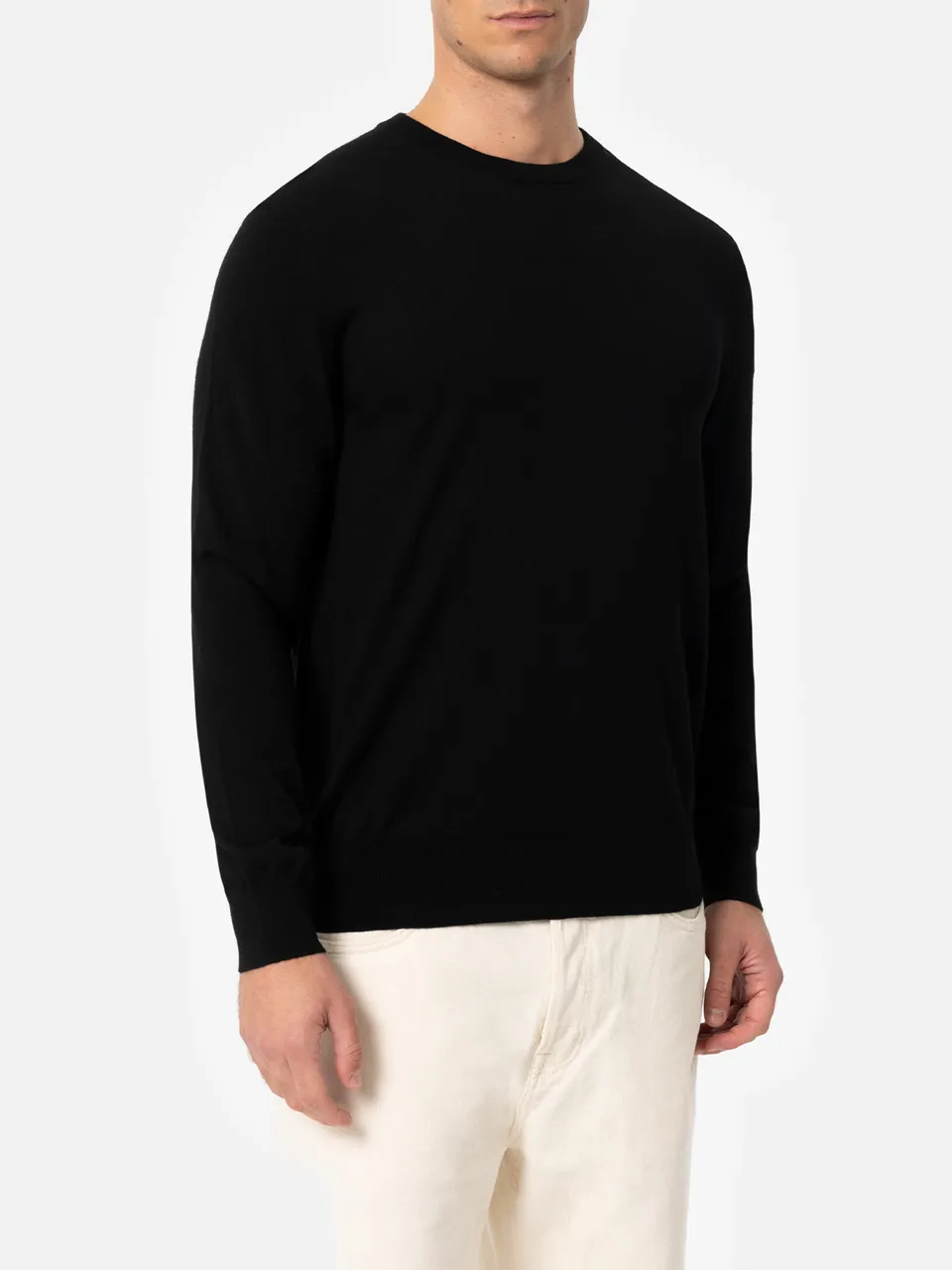 mc2-saint-barth-regent-maglione-uomo-girocollo-100-lana-merino-nero image 1