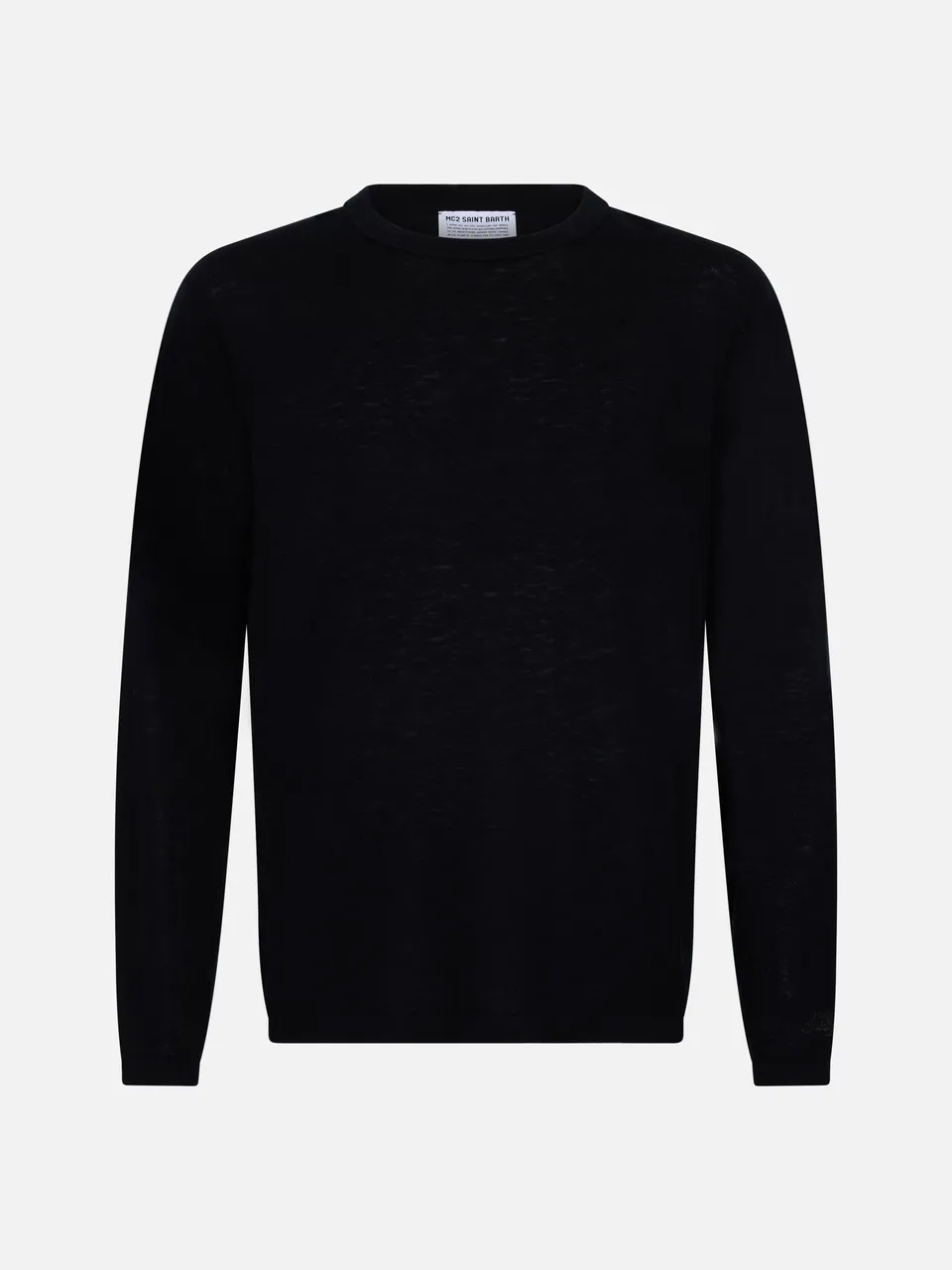 mc2-saint-barth-scott-t-shirt-uomo-blu-navy-in-lana-merino-e-cashmere image 1