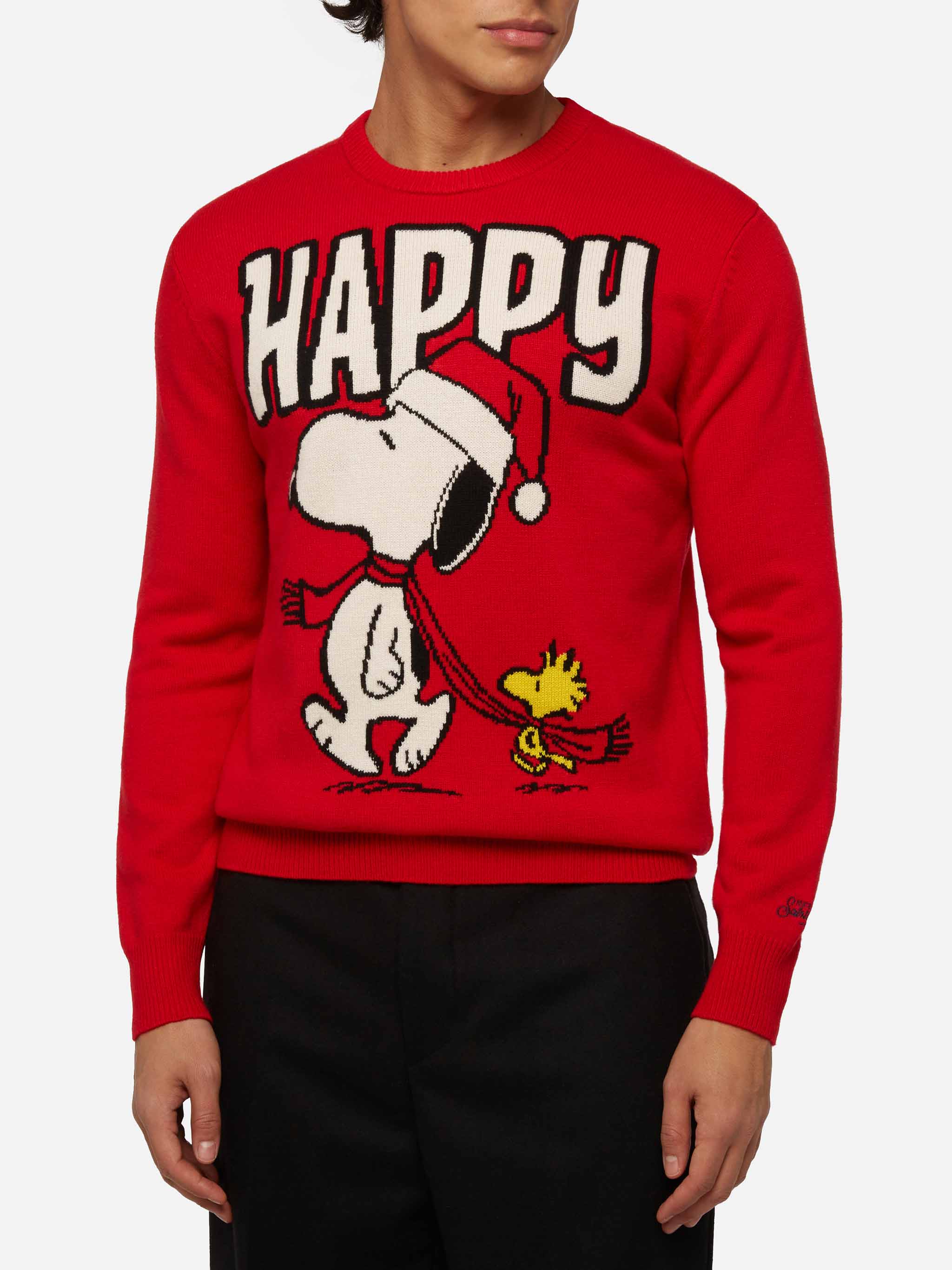 mc2-saint-barth-heron-maglione-uomo-girocollo-jacquard-snoopy-peanuts-special-ed image 2