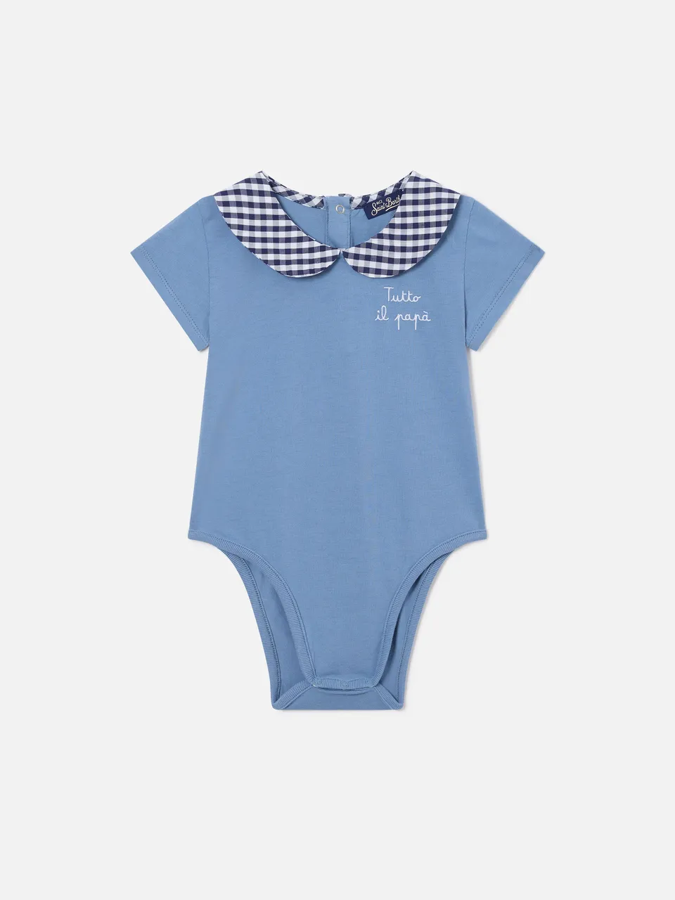 body-neonato-mc2-saint-barth-lou-in-cotone-organico-blu-con-ricamo-tutto-il-pap- image 1
