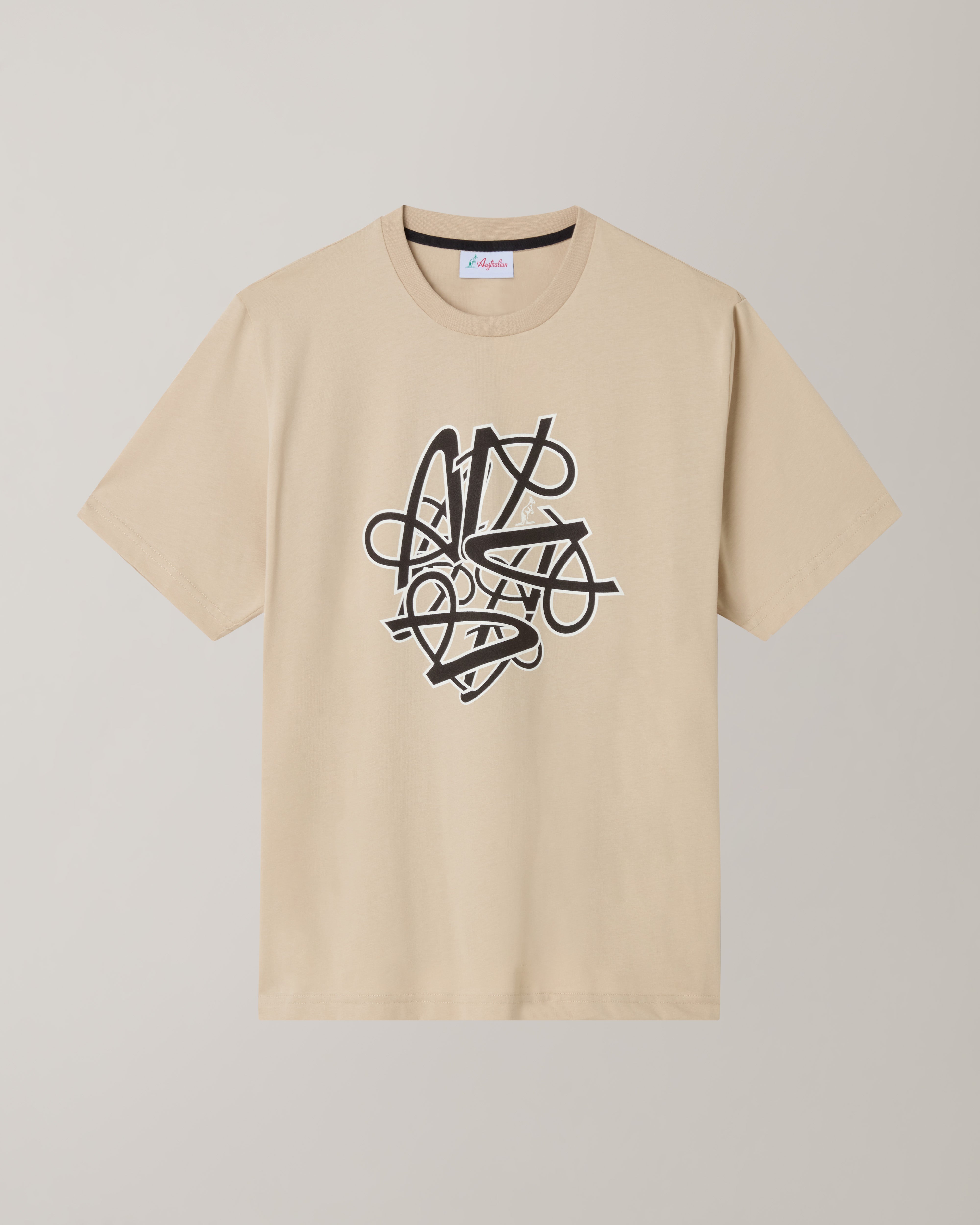 australian-spin-t-shirt-t-shirt-cotone-sabbia-regular-fit image 5