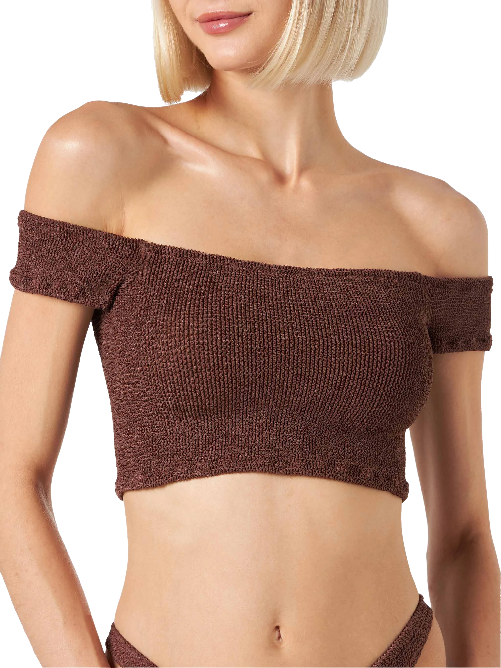mc2-saint-barth-top-bikini-zena-crinkle-marrone-donna image 2