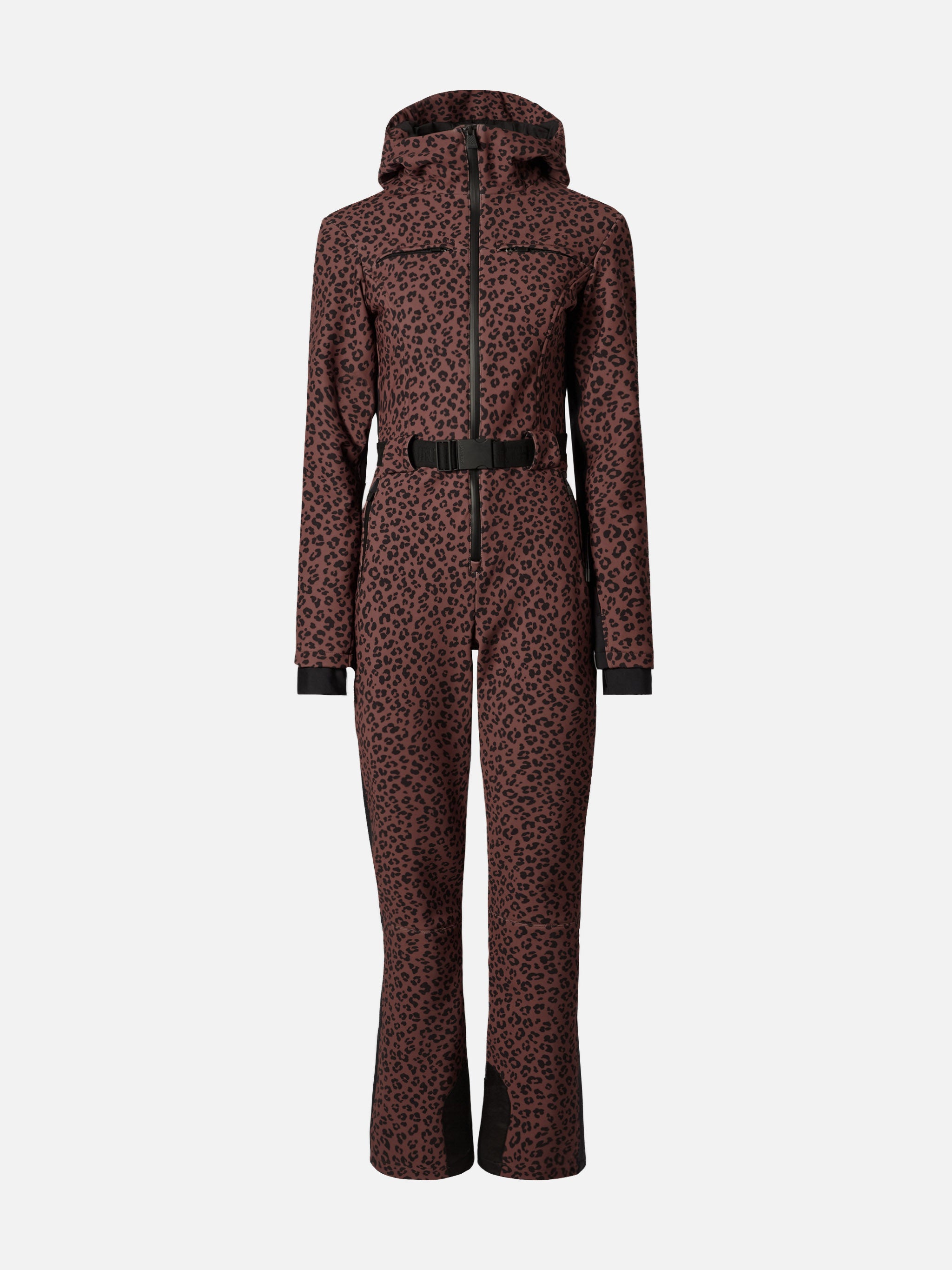 mc2-saint-barth-garmisch-tuta-da-sci-donna-animalier-marrone-con-recco image 8