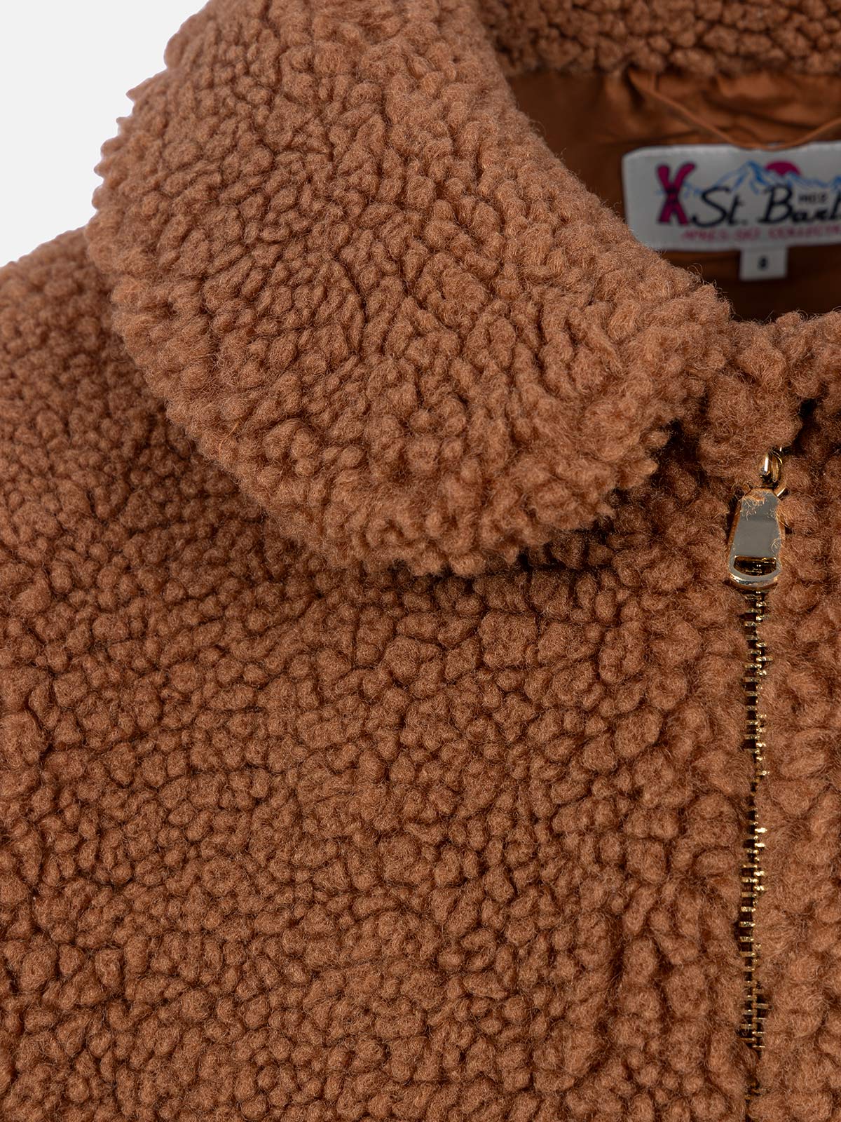 mc2-saint-barth-giacca-abel-bambina-bomber-sherpa-beige image 4