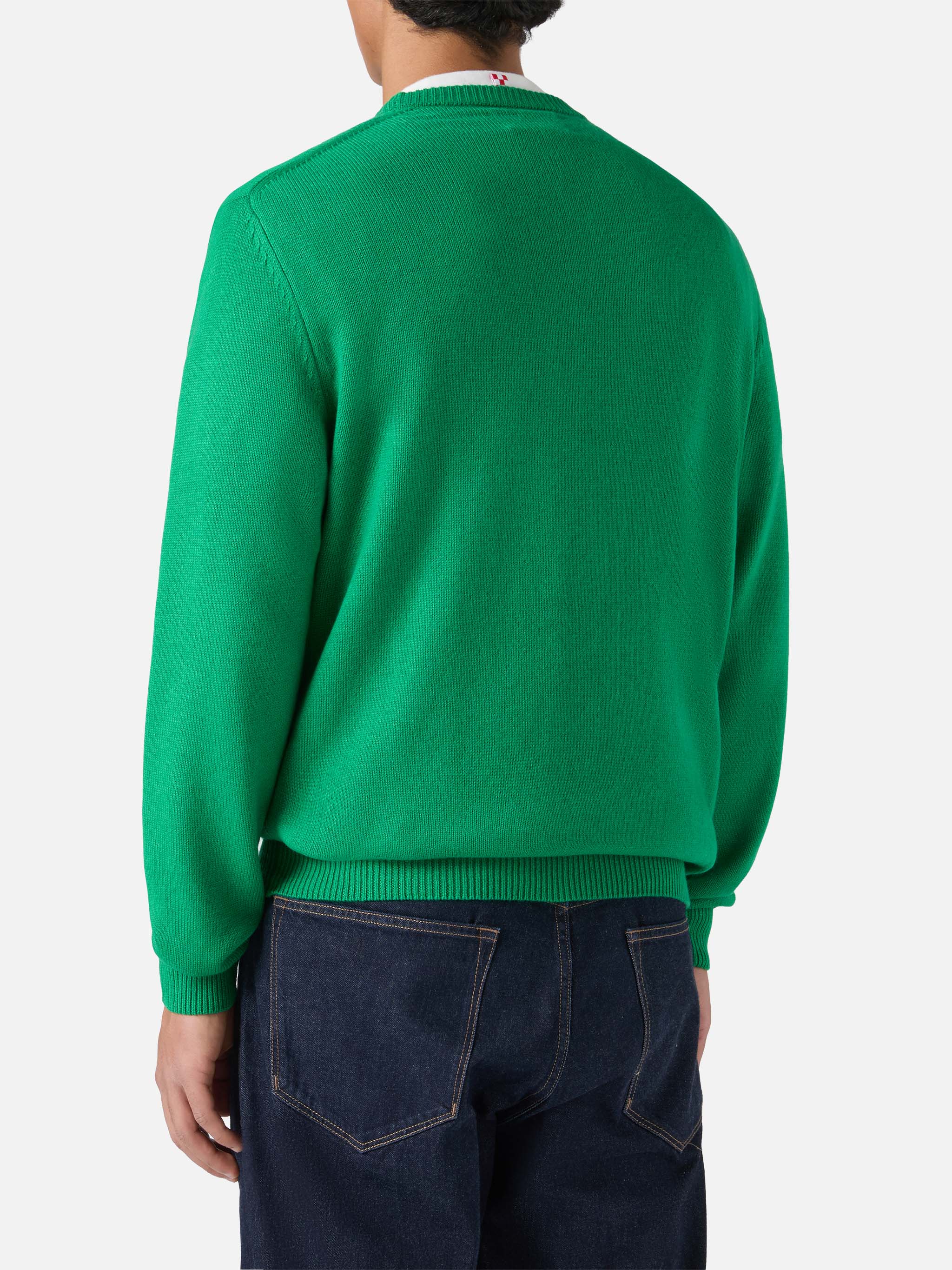 mc2-saint-barth-maglione-heron-girocollo-in-misto-cashmere-verde-con-jacquard-he image 3