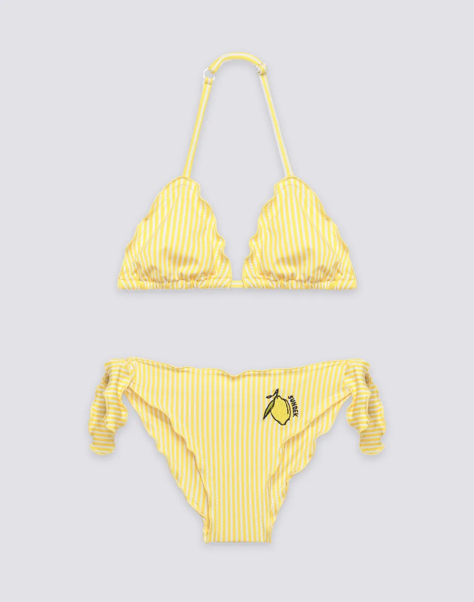 sundek-jennifer-juicy-stripes-bikini-bambina-con-ricamo-frutta image 1