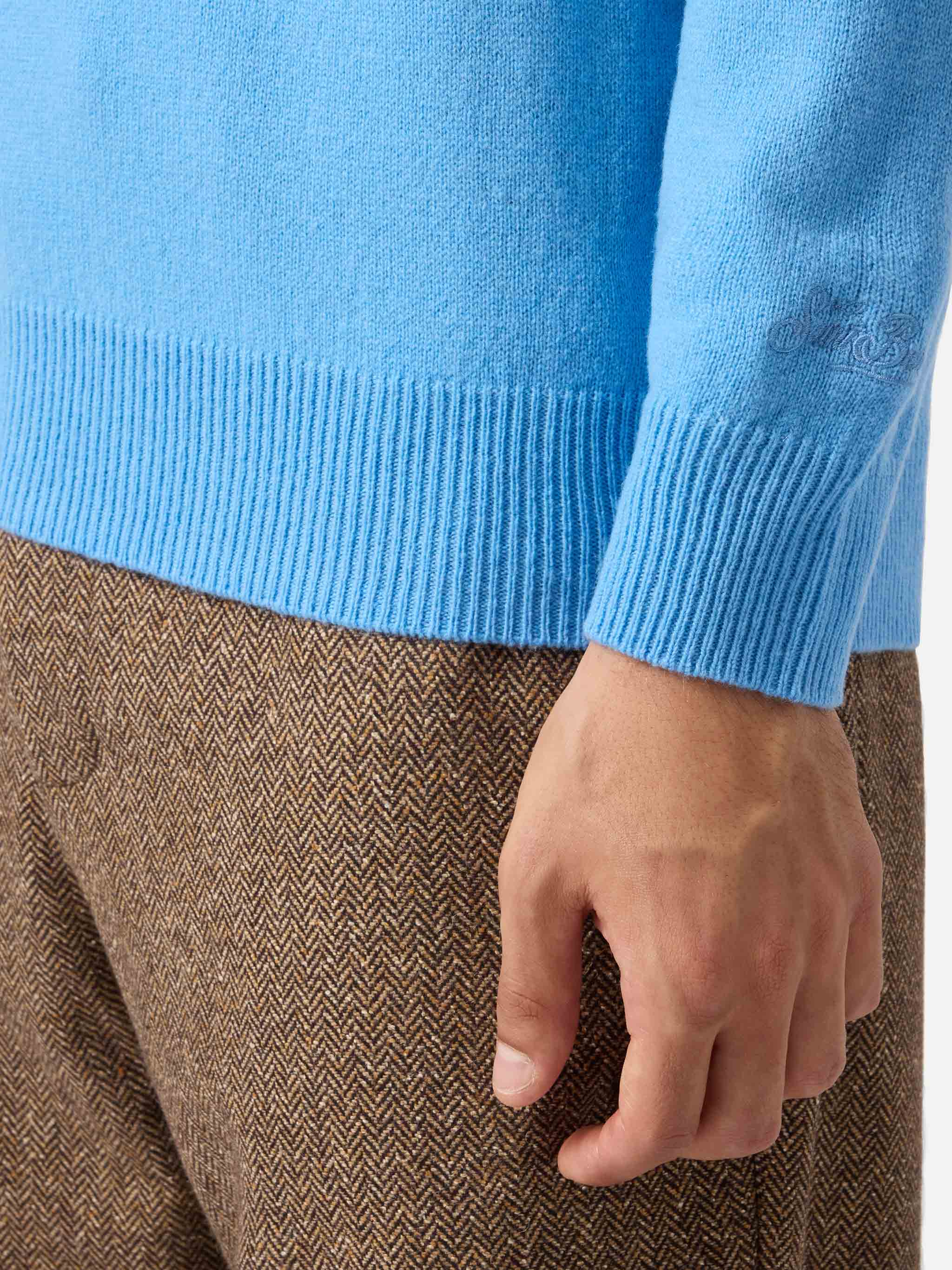 mc2-saint-barth-maglione-regent-uomo-girocollo-100-lambswool-blu-polvere image 4