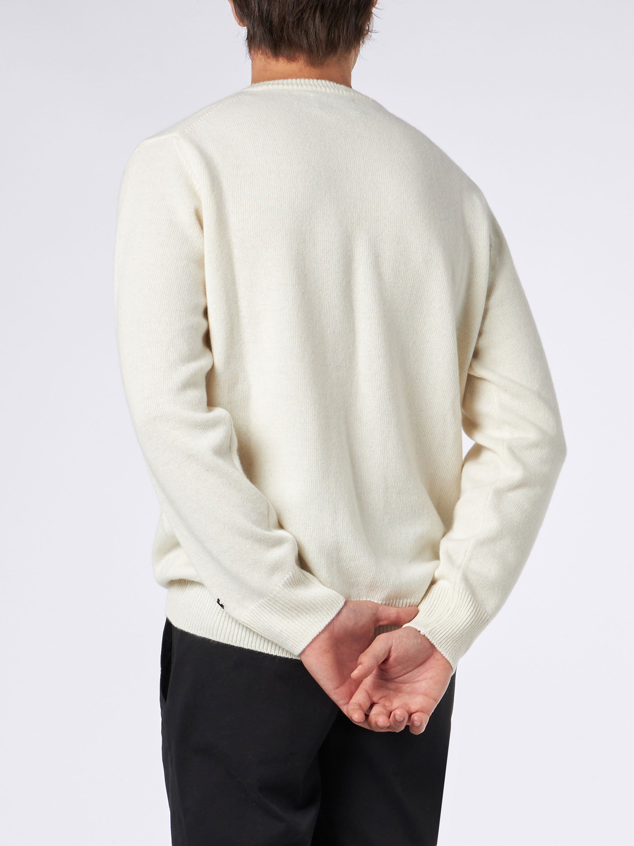mc2-saint-barth-maglia-heron-uomo-in-misto-lana-grigio-jacquard-lupo image 3