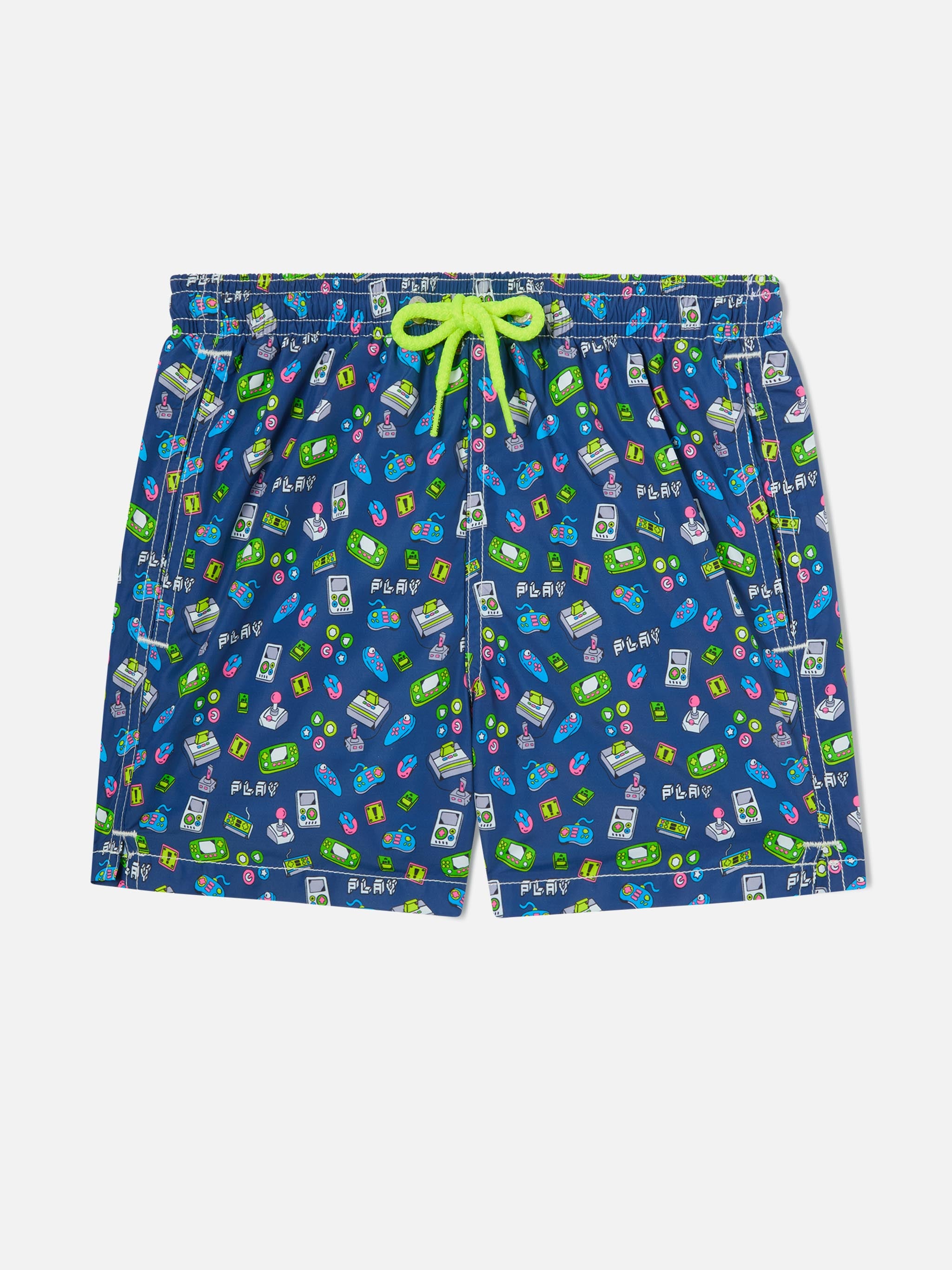 mc2-saint-barth-costume-bagno-bambino-blu-stampa-games-retr-quick-dry image 1
