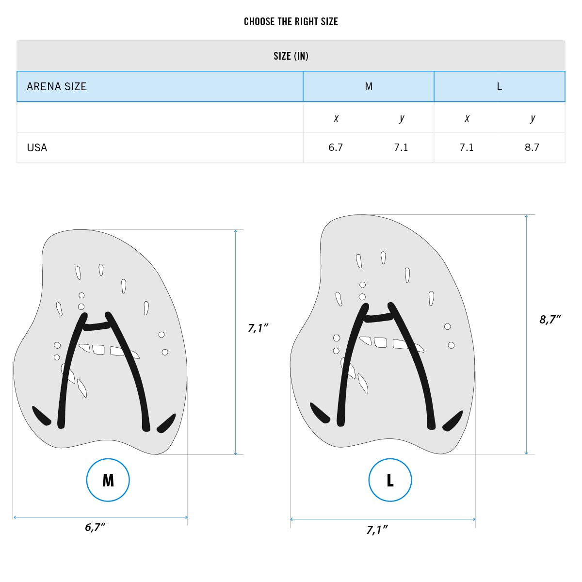 arena-vortex-hand-paddle-palette-nuoto-allenamento-con-cinturini-regolabili-senz image 3