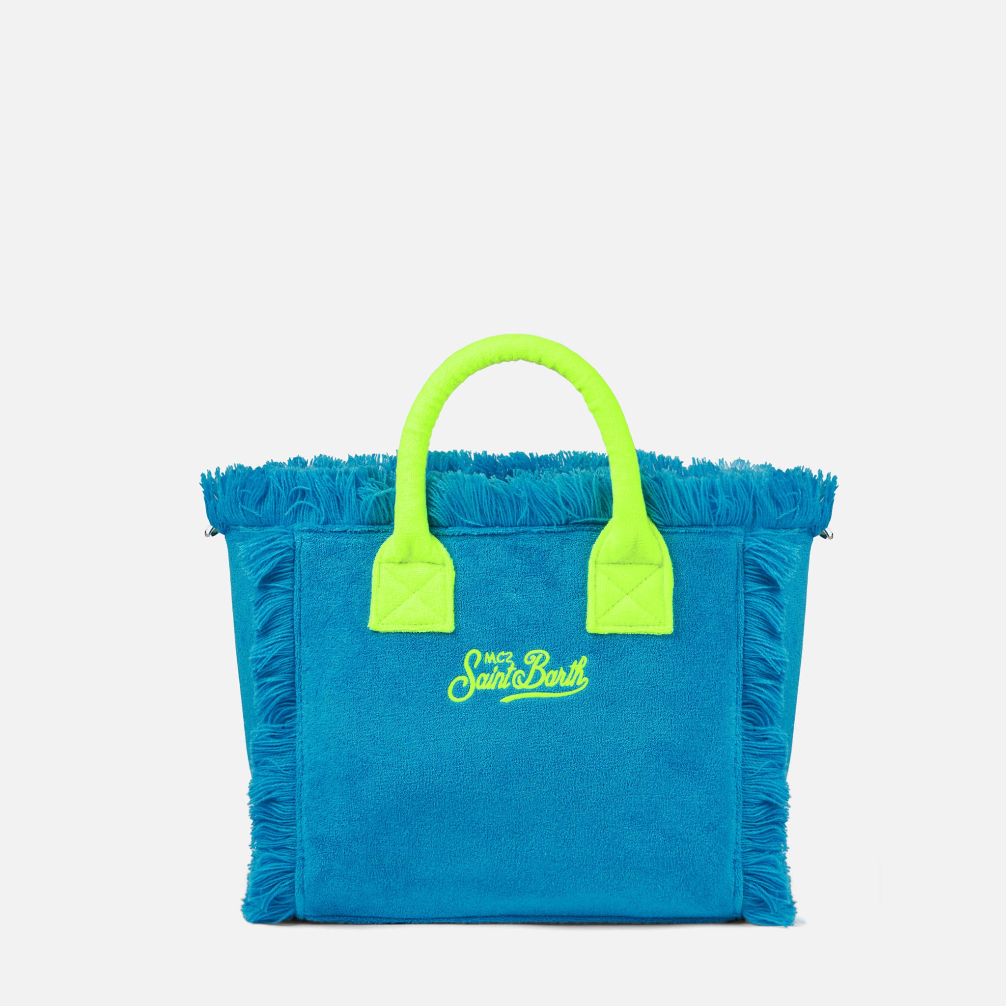 mc2-saint-barth-colette-borsa-a-mano-in-spugna-turchese-con-frange-30x22x15-cm image 3
