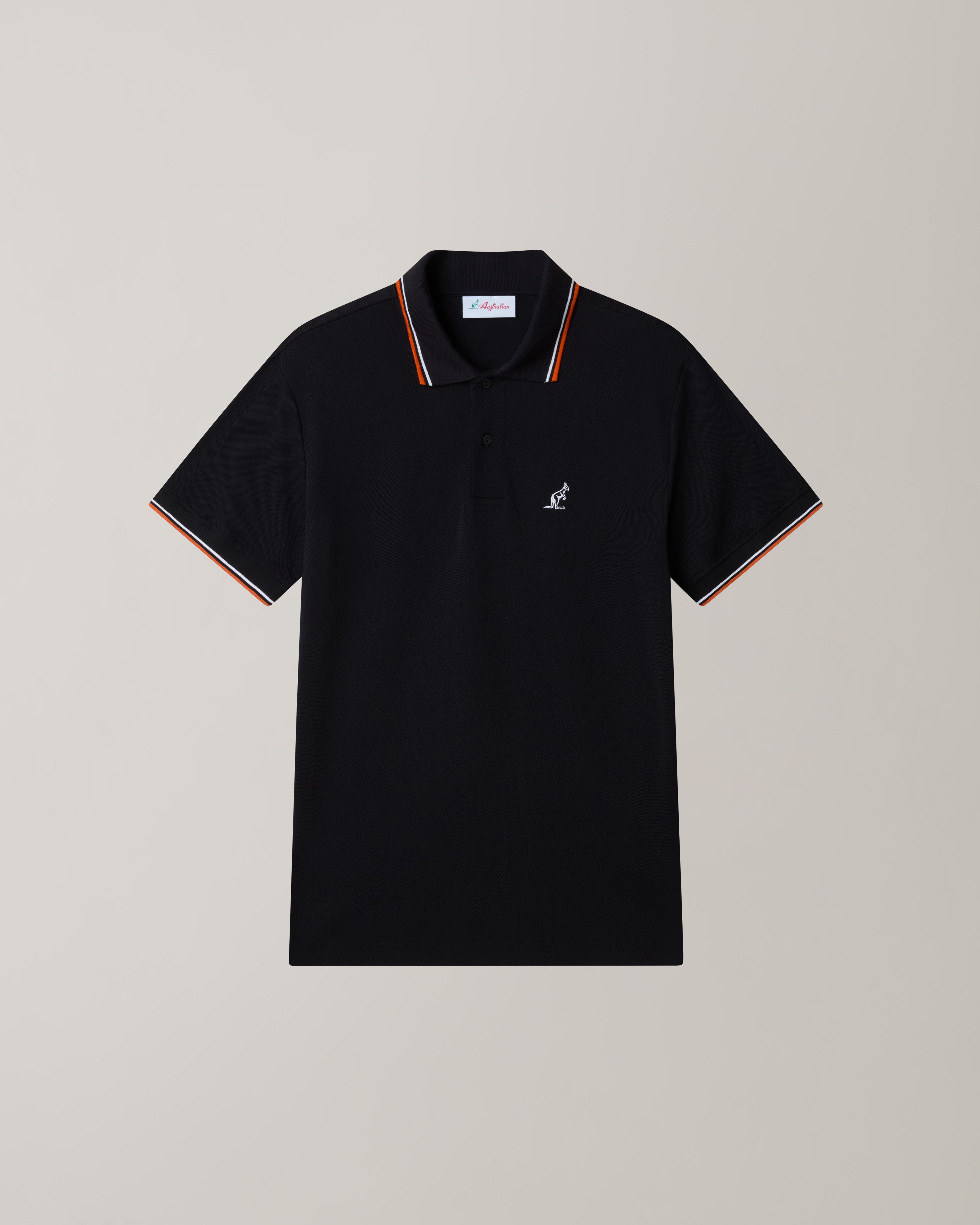 australian-2-stripes-polo-shirt-piquet-nero image 5