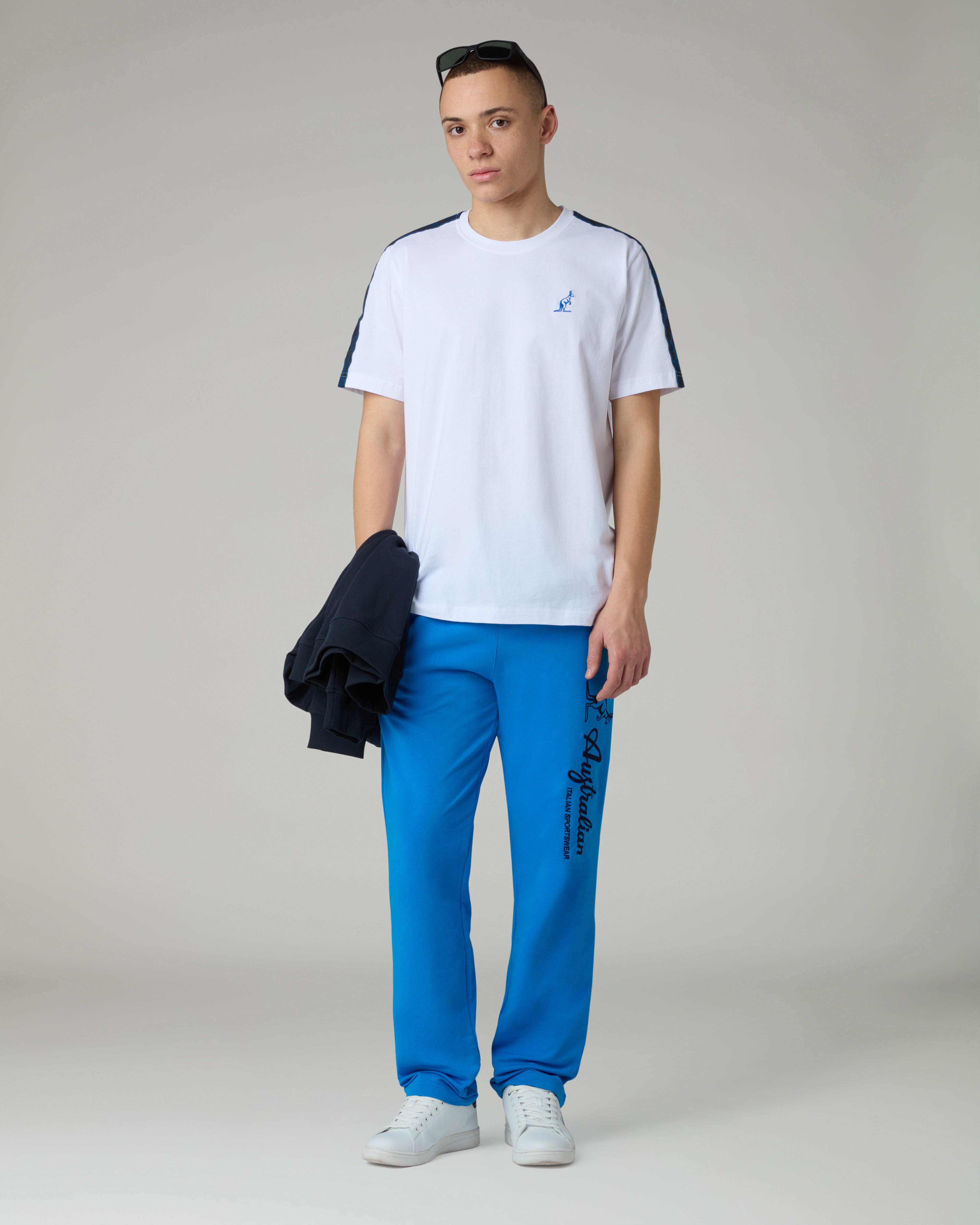 australian-blue-tape-t-shirt-bianca-regular-fit-in-cotone image 2