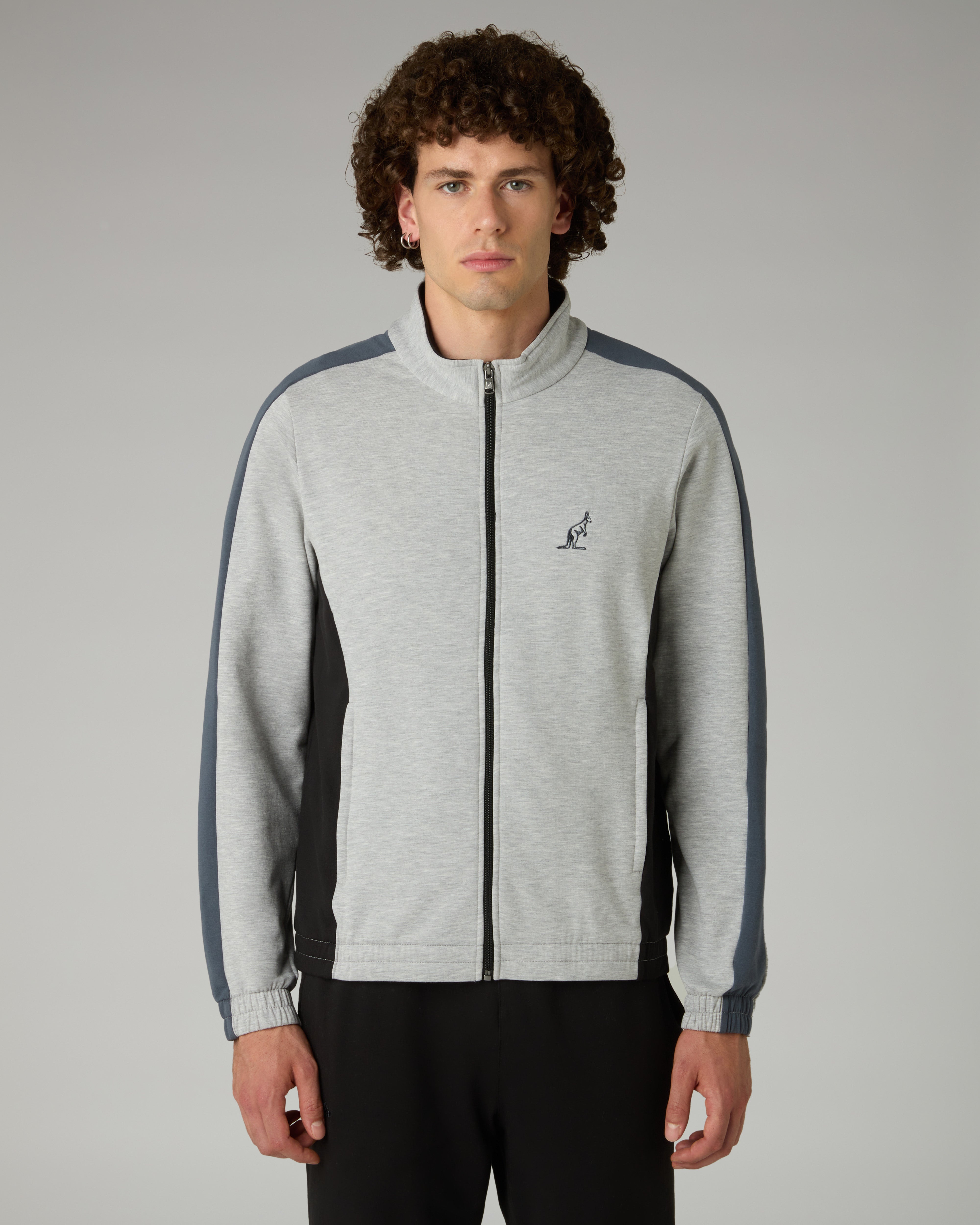 australian-echo-tracksuit-tuta-felpa-garzata-grigio-melange-made-in-italy image 4