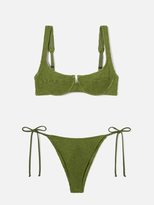 mc2-saint-barth-bikini-amira-marielle-verde-militare-in-tessuto-crinkle image 1