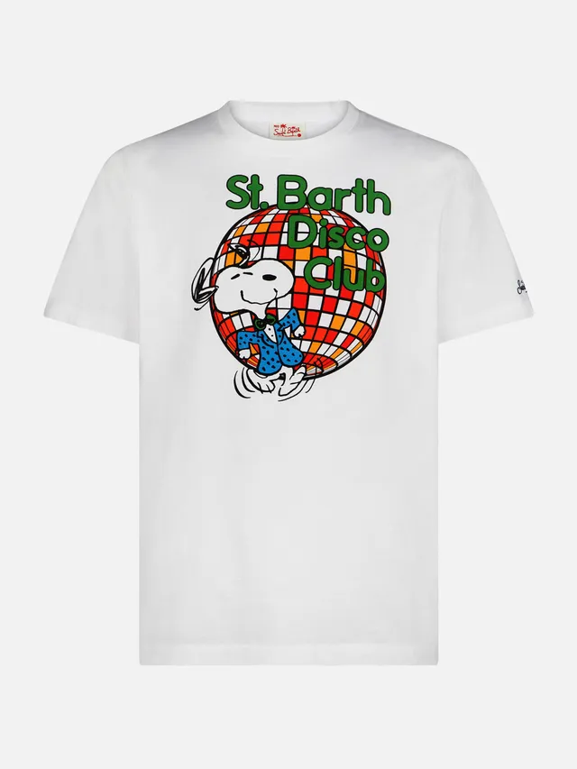mc2-saint-barth-t-shirt-uomo-snoopy-st-barth-disco-club-special-edition-bianca image 1