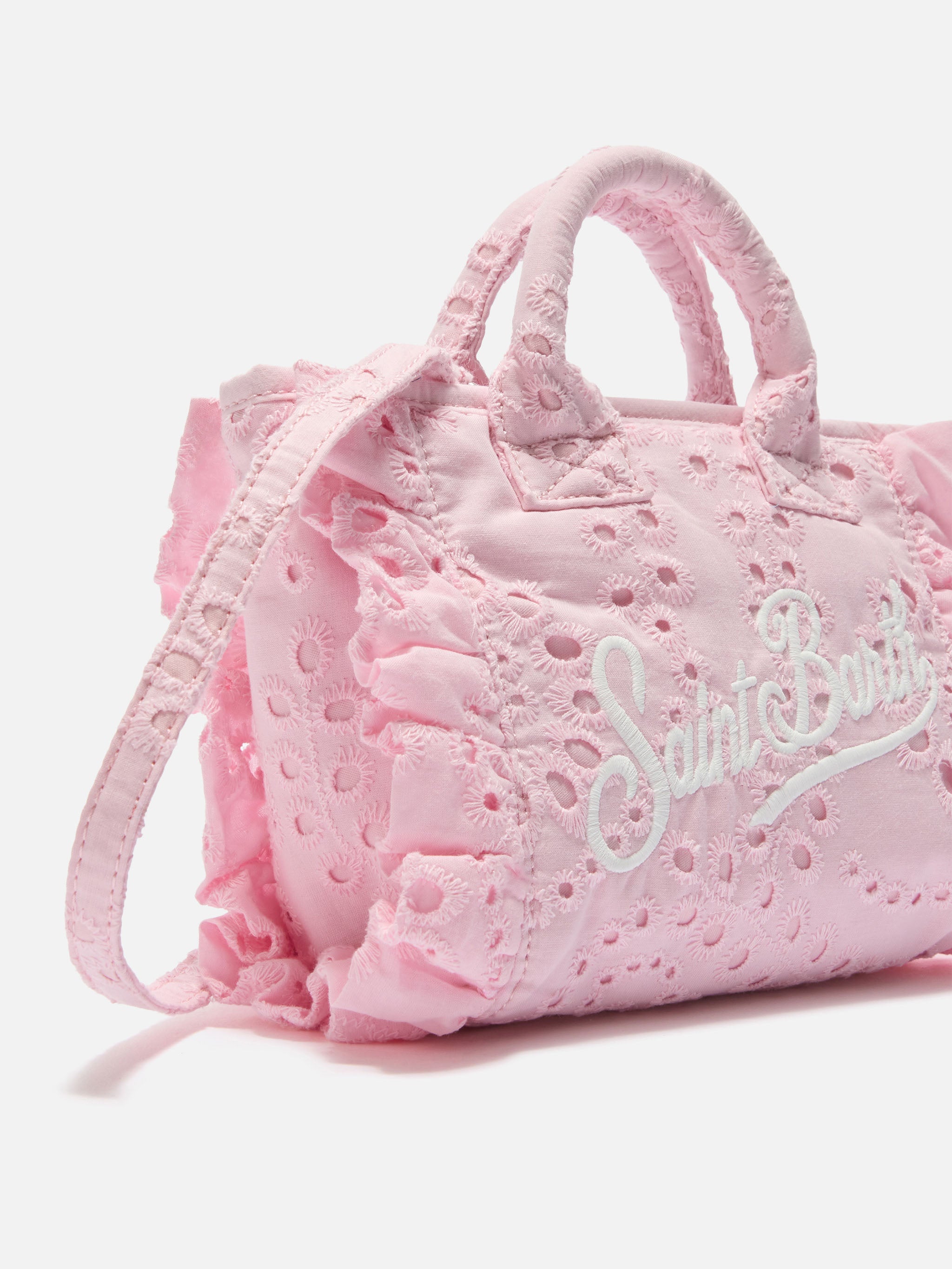 mc2-saint-barth-borsa-vanity-mini-volant-in-cotone-sangallo-rosa image 3