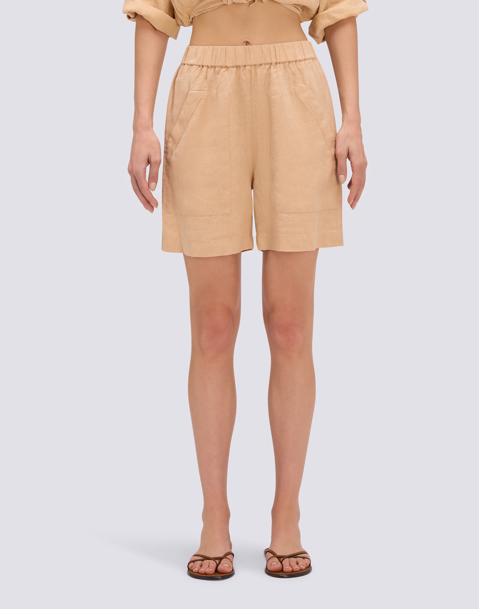 sundek-shorts-donna-in-lino-a-vita-elasticata-3 image 1