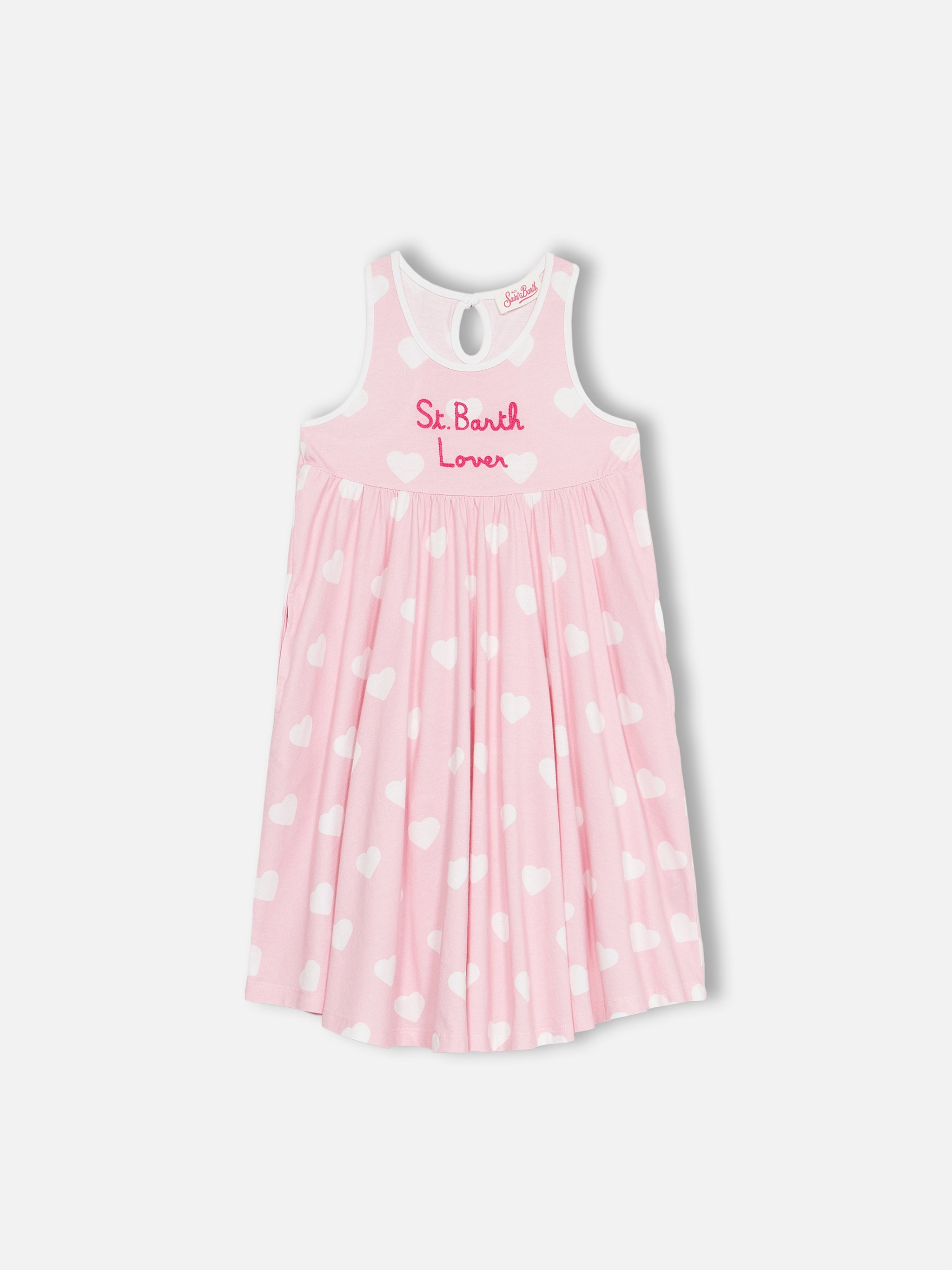 mc2-saint-barth-abito-bambina-masha-cotone-rosa-st-barth-lover image 1