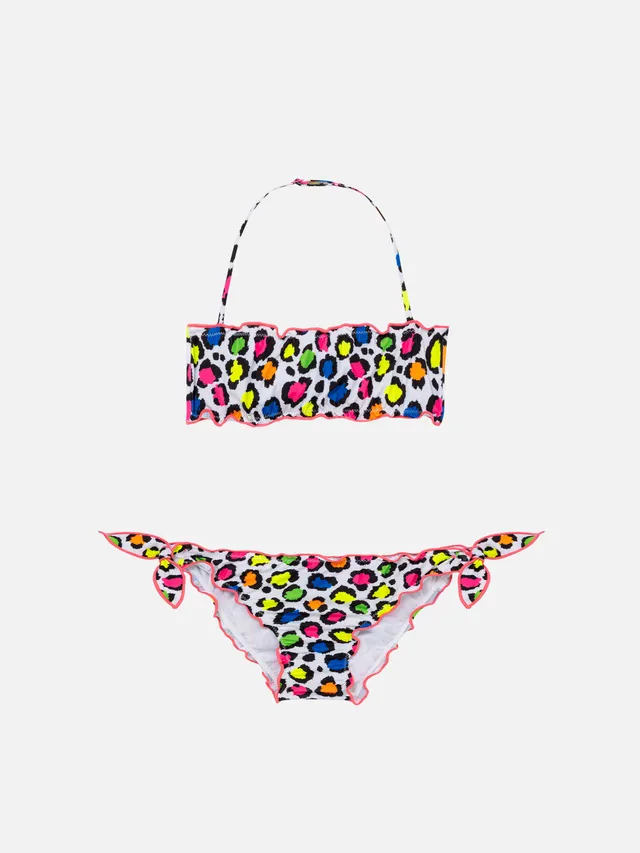 mc2-saint-barth-bikini-da-bambina-a-fascia-con-stampa-leopardata image 1