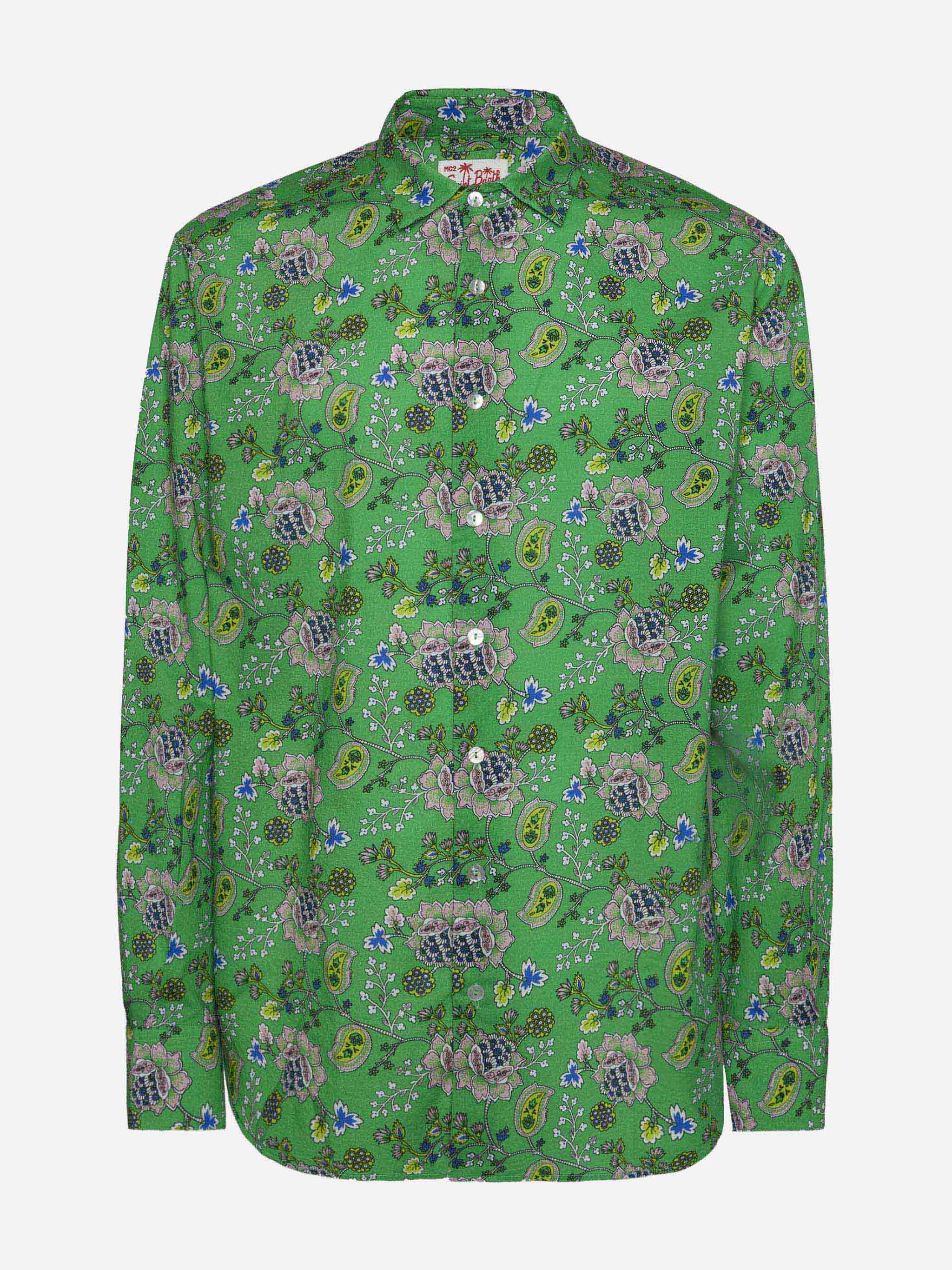 mc-saint-barth-camicia-sikelia-cotone-mussola-verde-stampa-boho image 4