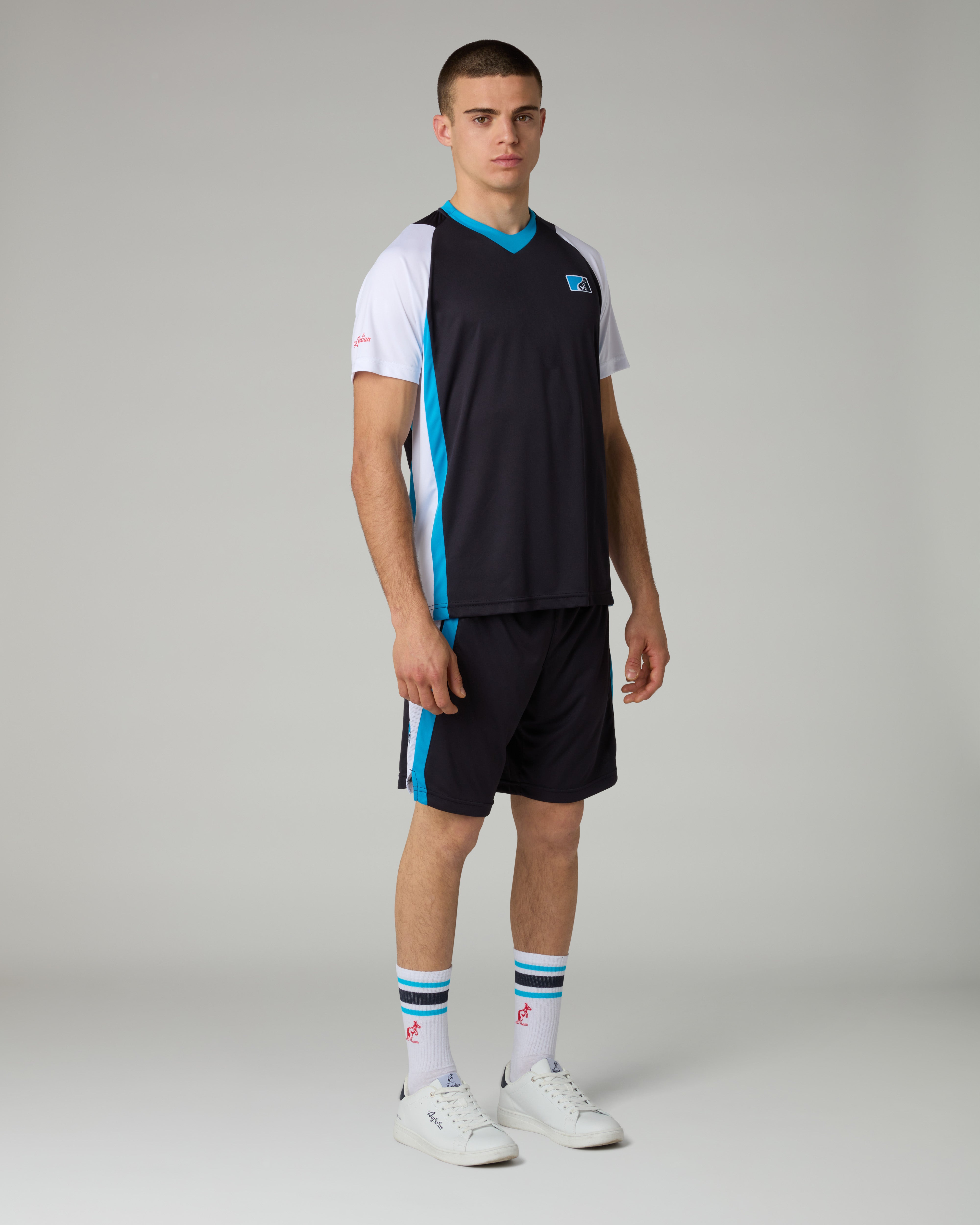 australian-league-t-shirt-tecnica-ace-blu-navy-performance-tennis image 2