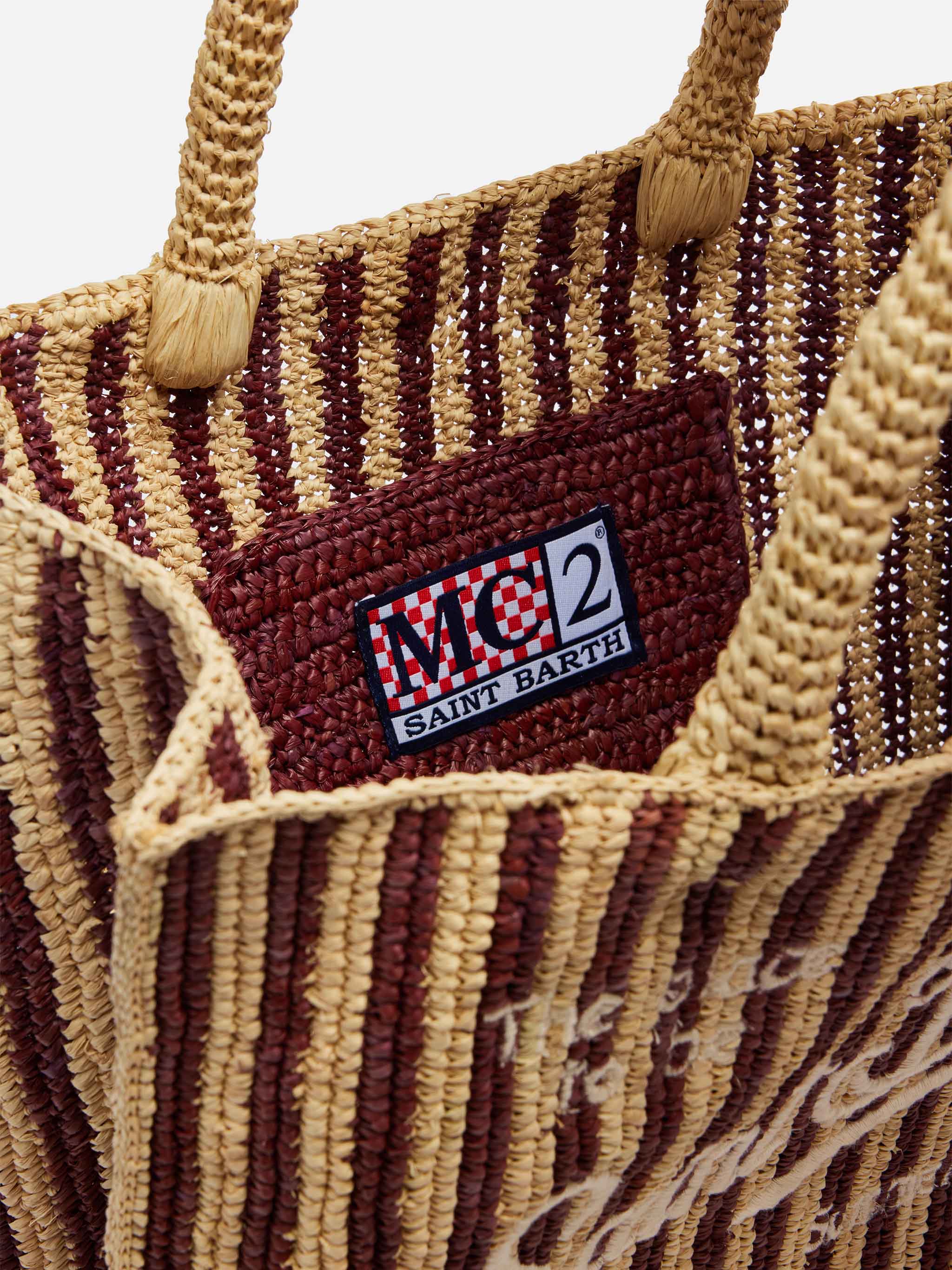 mc2-saint-barth-colette-borsa-in-raffia-a-righe-beige-e-marrone image 6