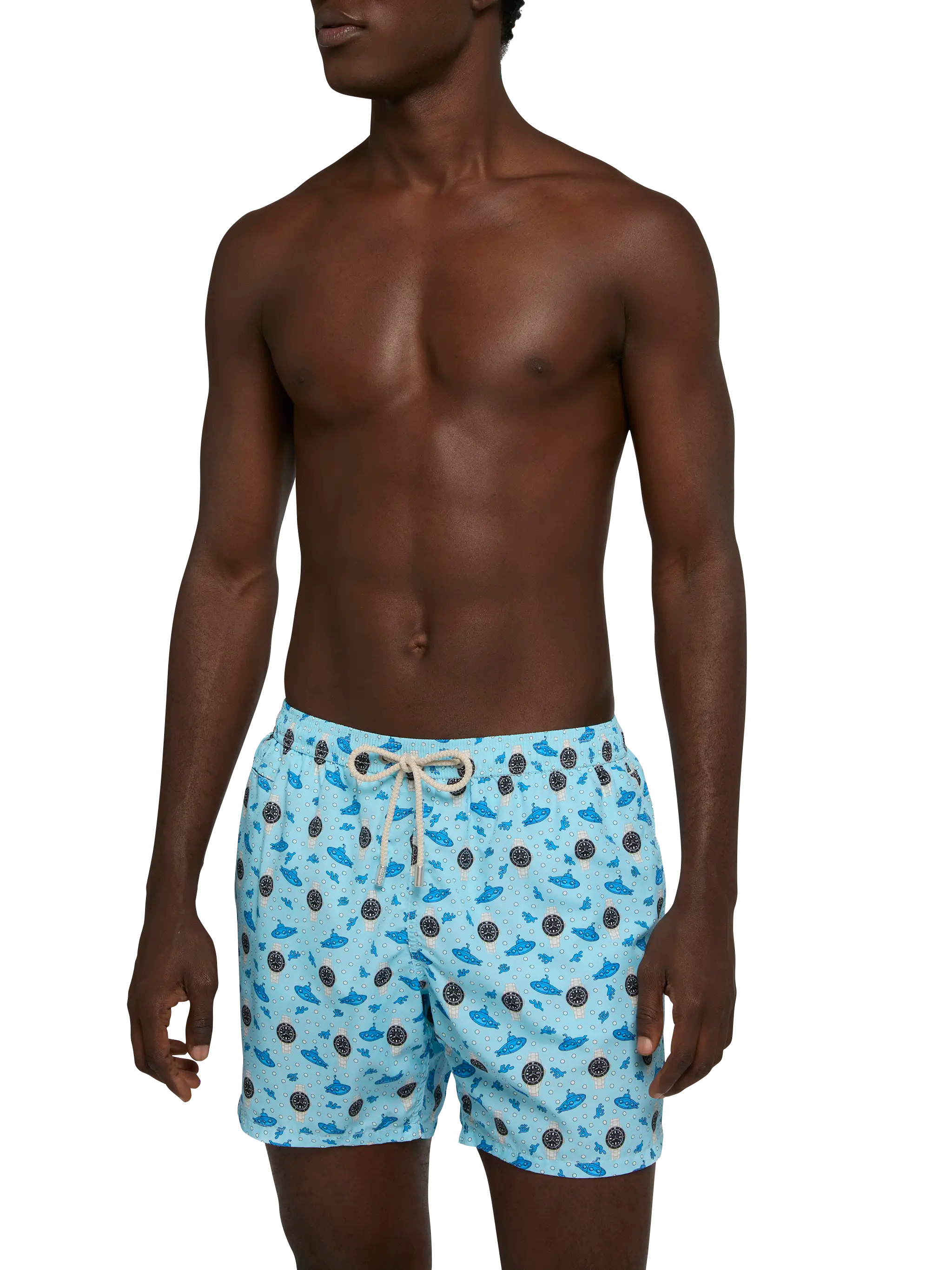 mc2-saint-barth-lighting-costume-mare-uomo-stampa-orologi-azzurro image 3