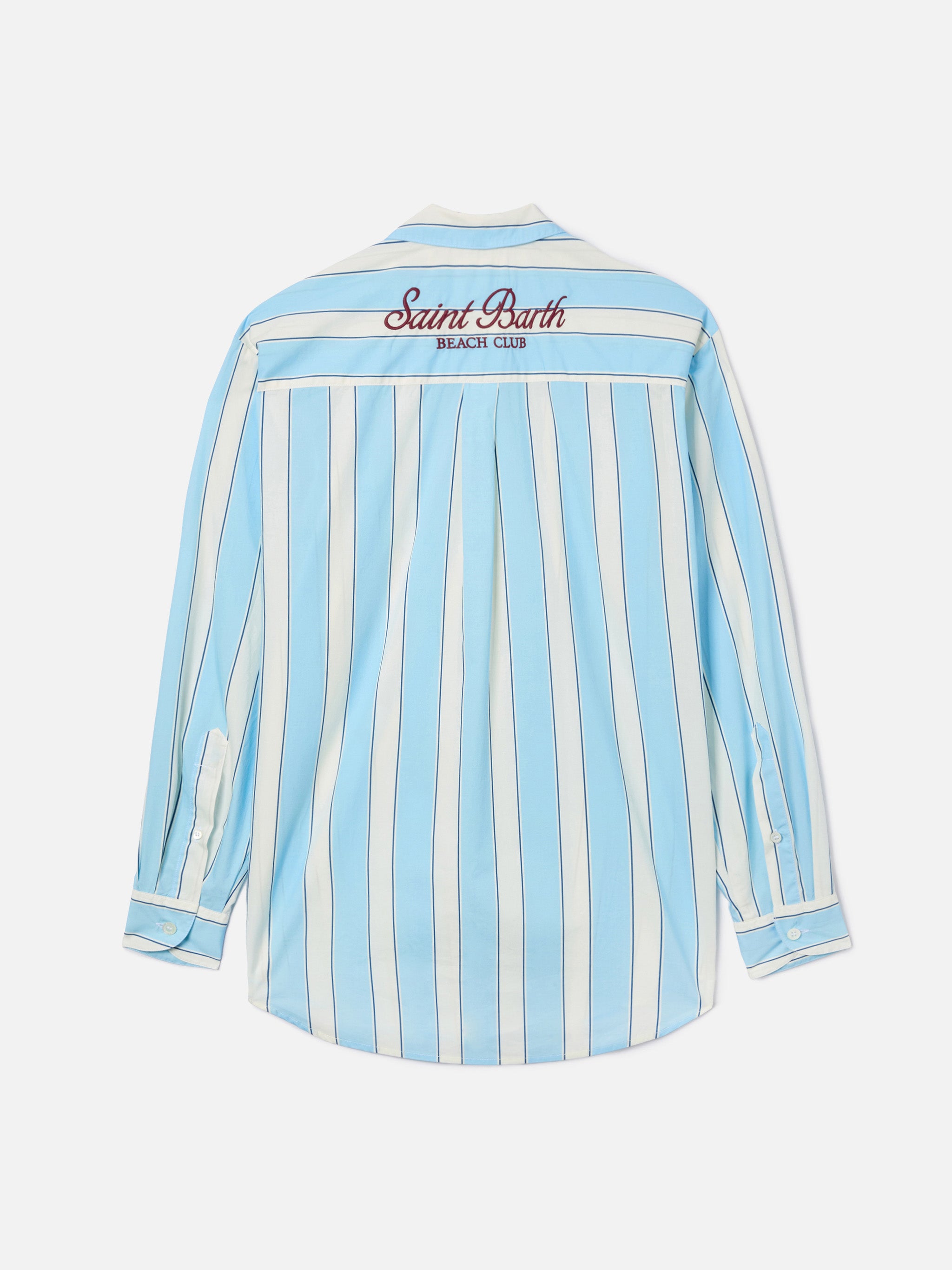 mc2-saint-barth-camicia-brigitte-donna-in-cotone-a-righe-azzurre-con-ricamo-spor image 4