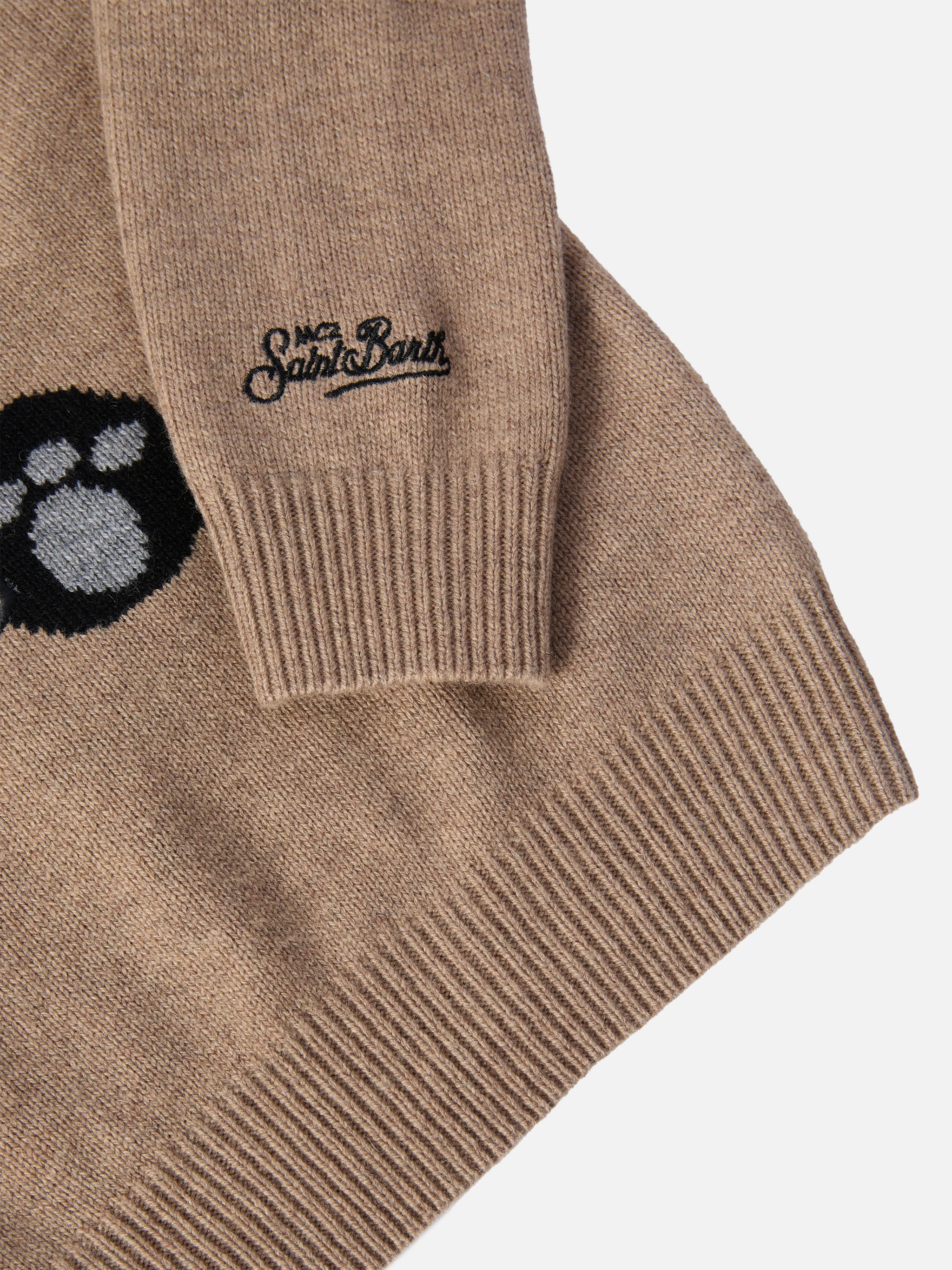 mc2-saint-barth-girocollo-douglas-bambino-in-misto-cashmere-beige-con-patch-pand image 4