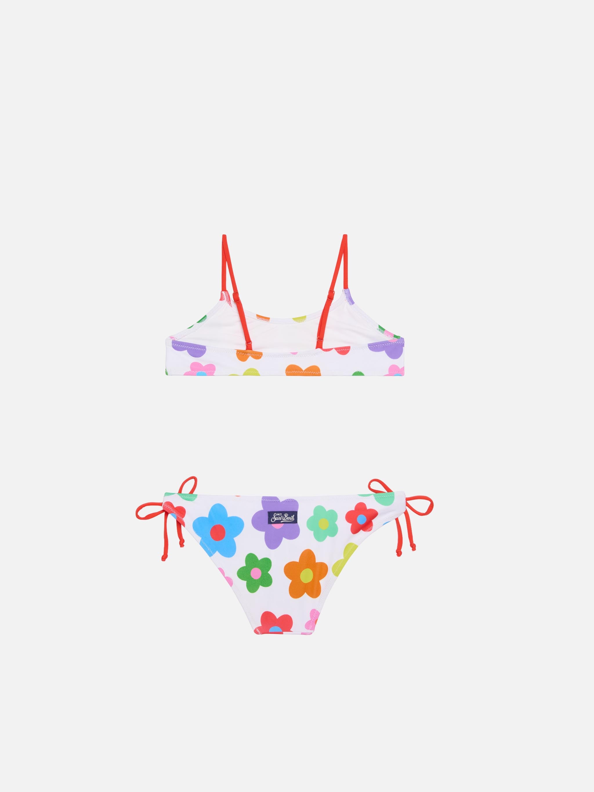 mc2-saint-barth-bikini-bambina-a-bralette-stampa-margherite-multicolore image 2