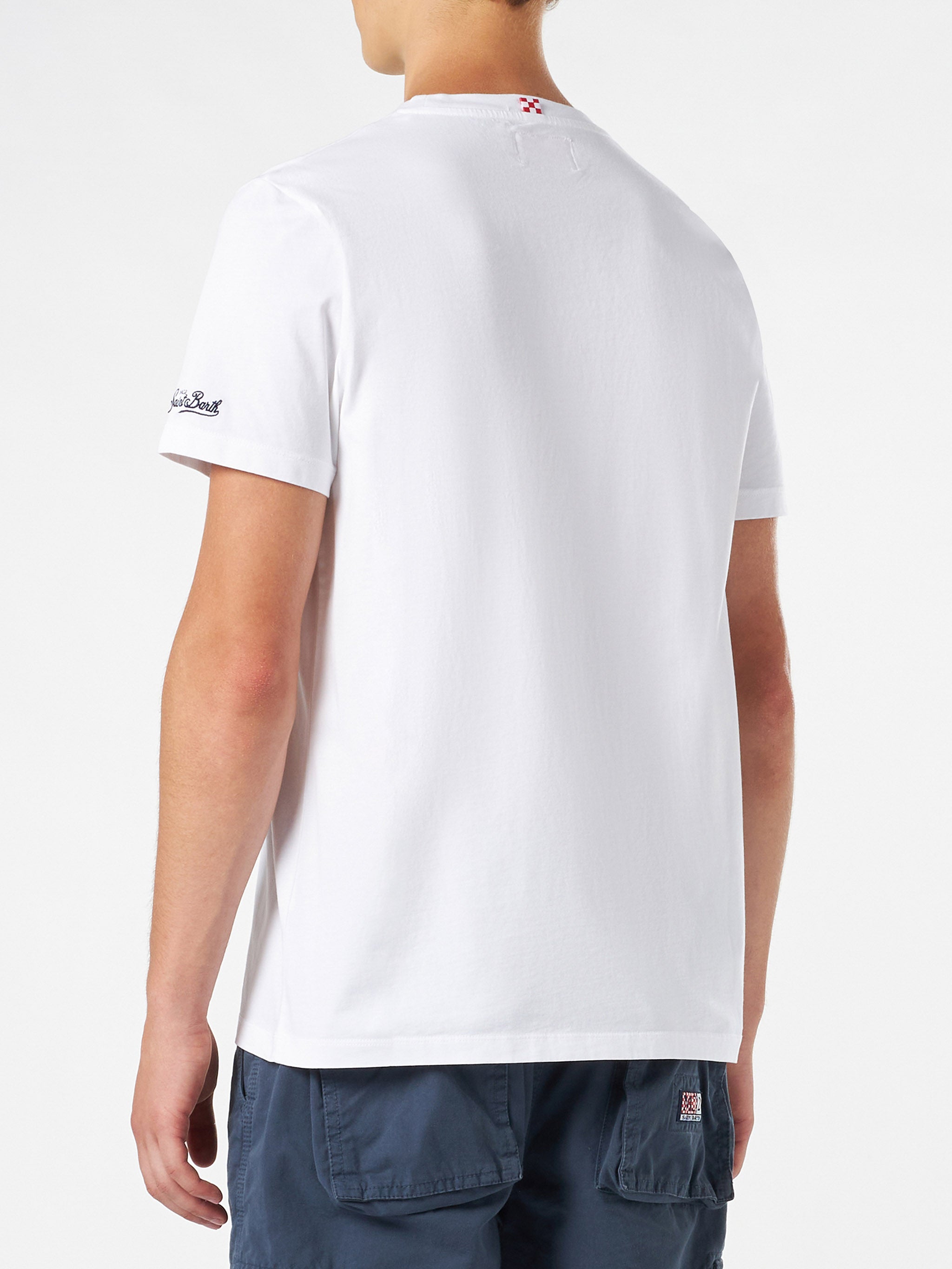 mc2-saint-barth-t-shirt-uomo-cotone-bianca-stampa-sbagliato image 4