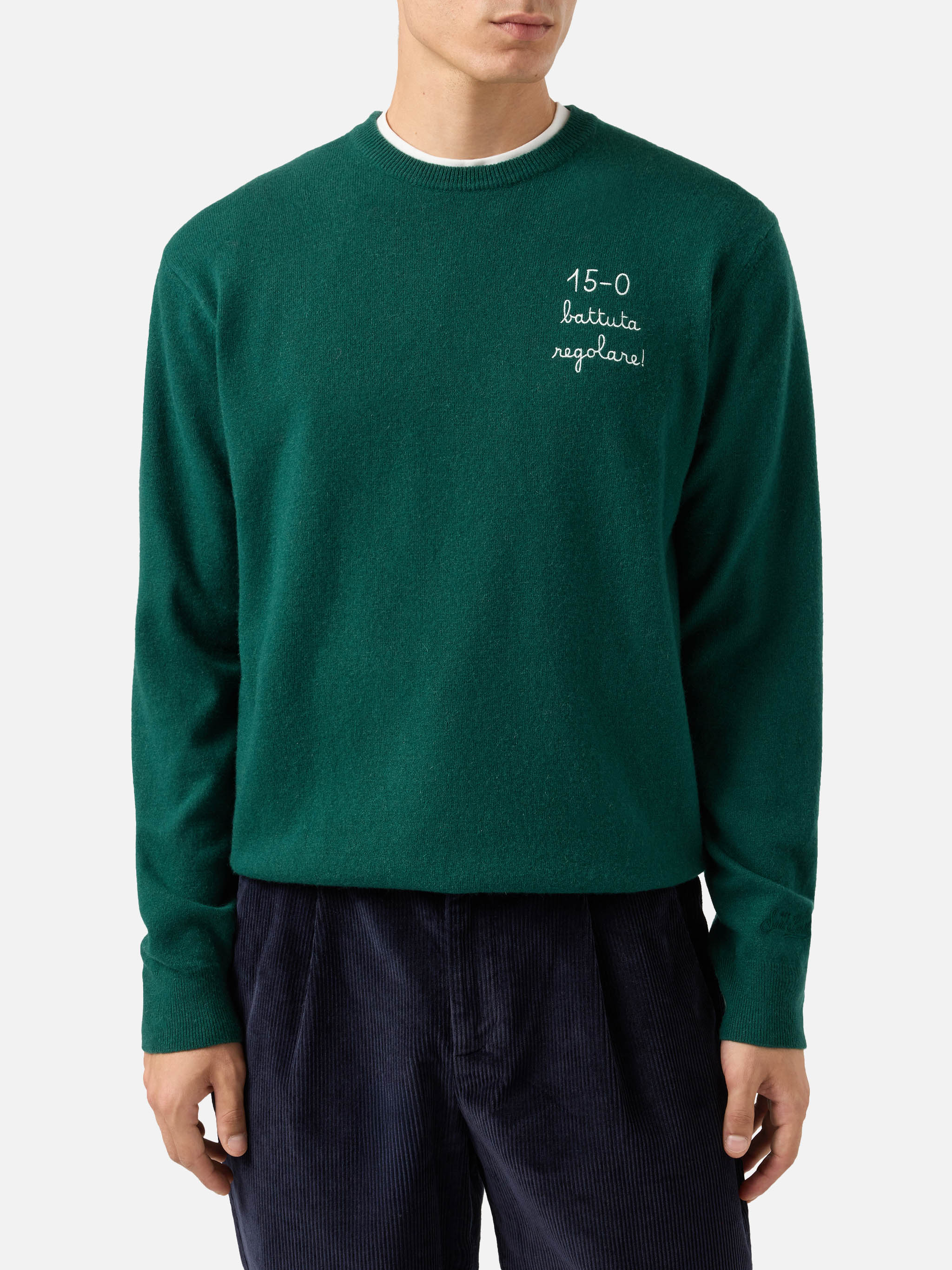 mc2-saint-barth-heron-light-maglione-uomo-verde-edizione-vacanze-di-natale image 2