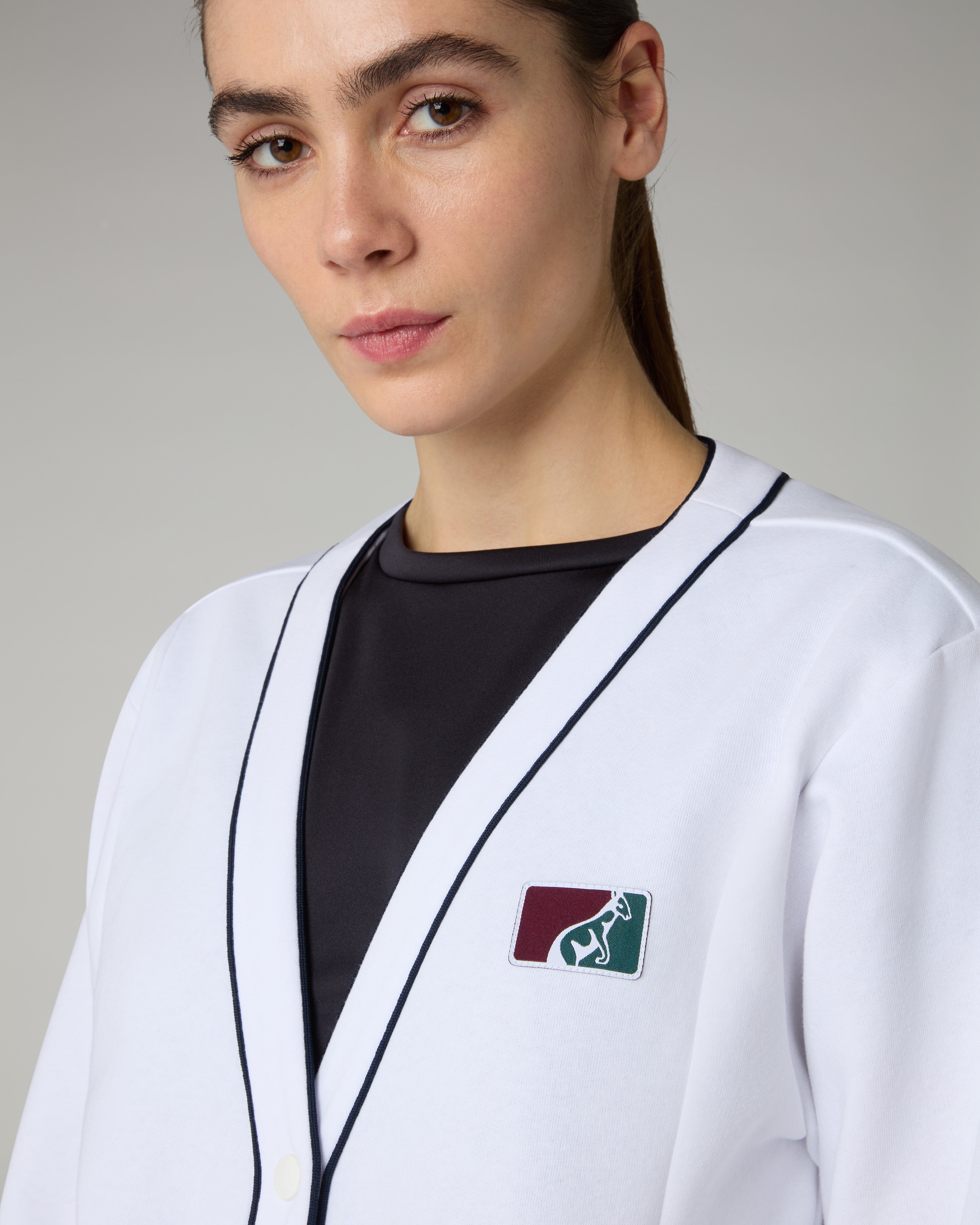 australian-classic-cardigan-cardigan-in-felpa-invernale-bianco-made-in-italy image 4
