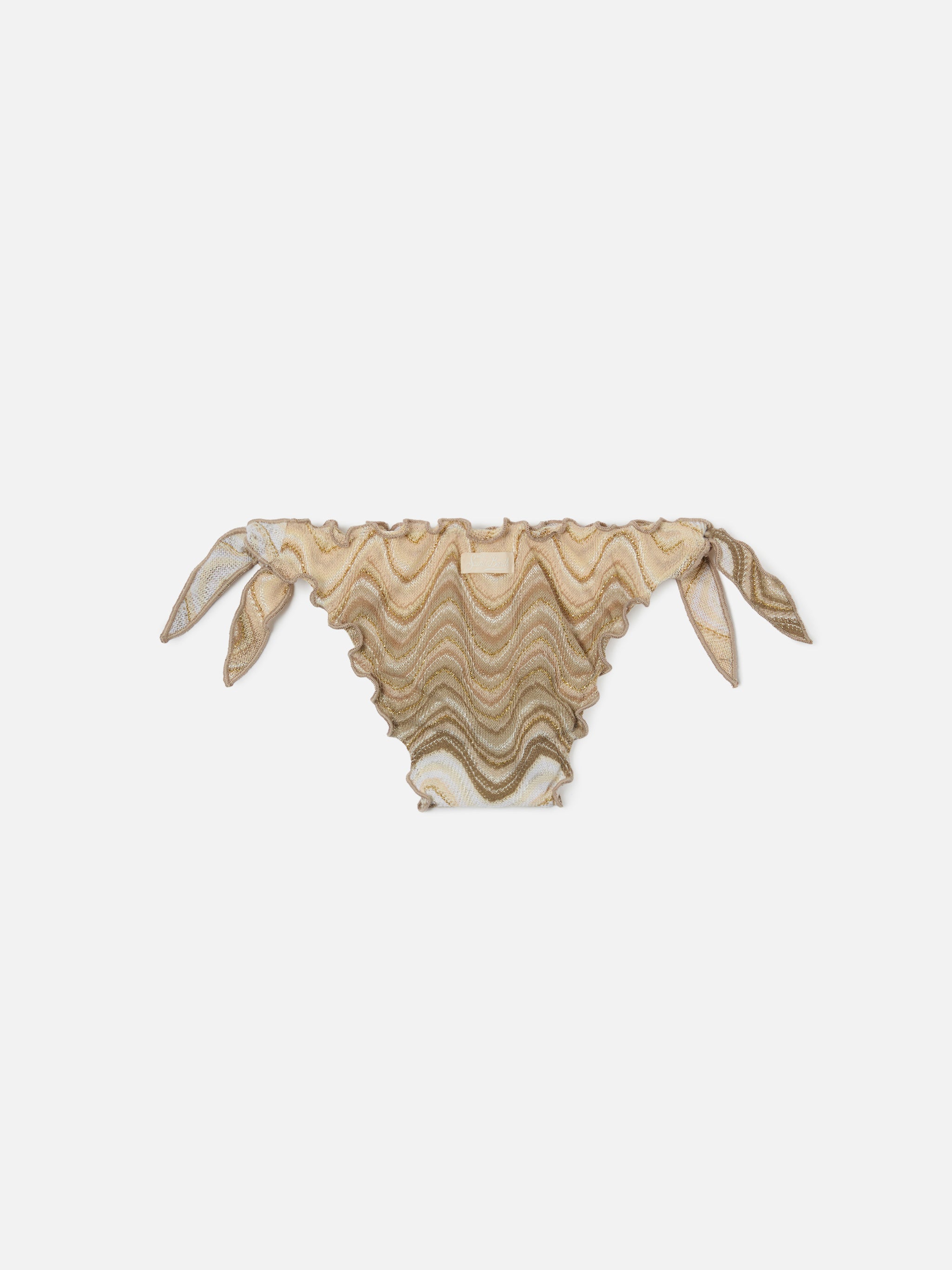 mc2-saint-barth-slip-mare-cric-in-raschel-con-motivo-onde-nei-toni-dell-oro image 2