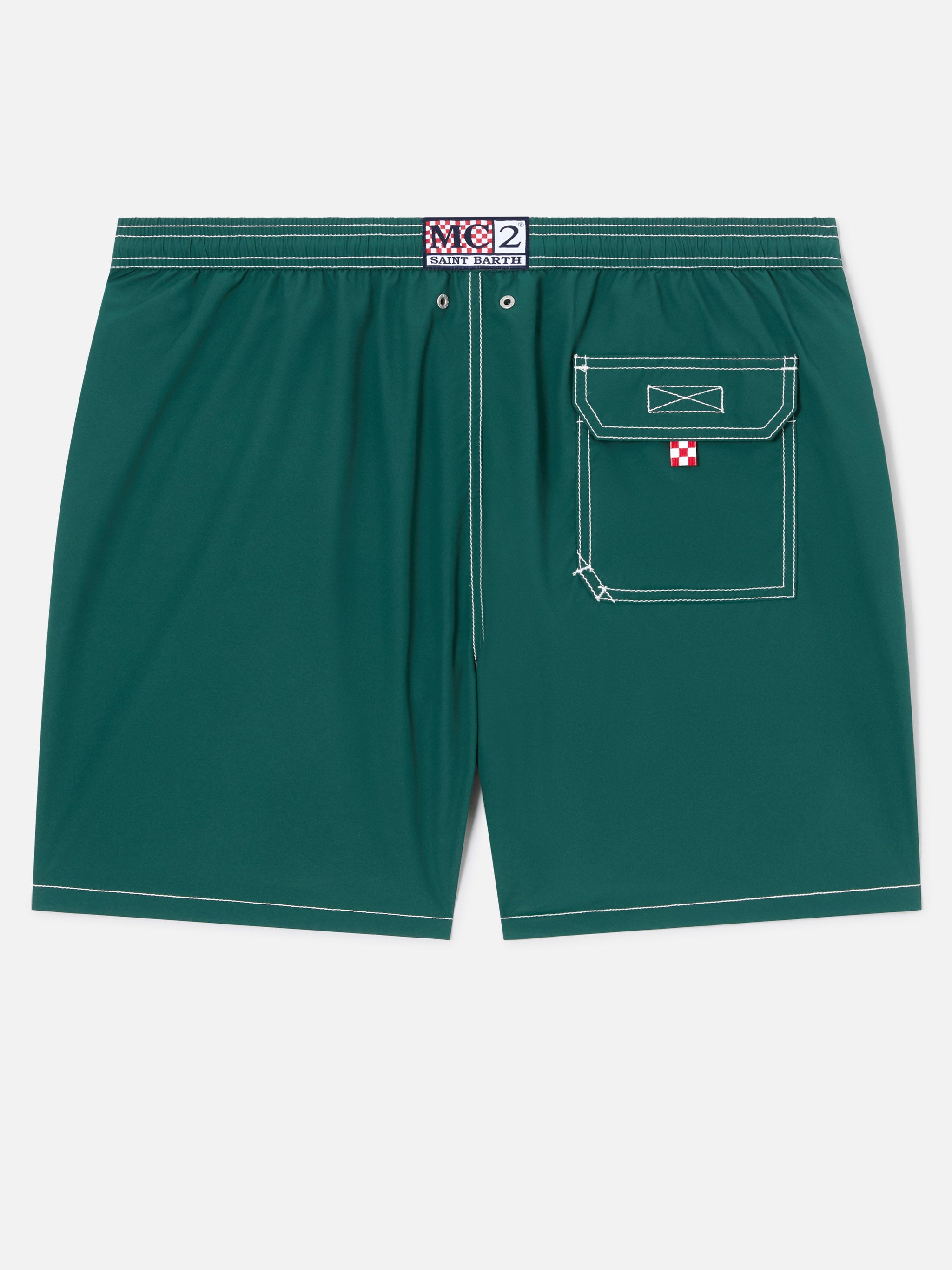 mc2-saint-barth-patmos-costume-mare-uomo-verde-tinta-unita-classico-leggero image 2