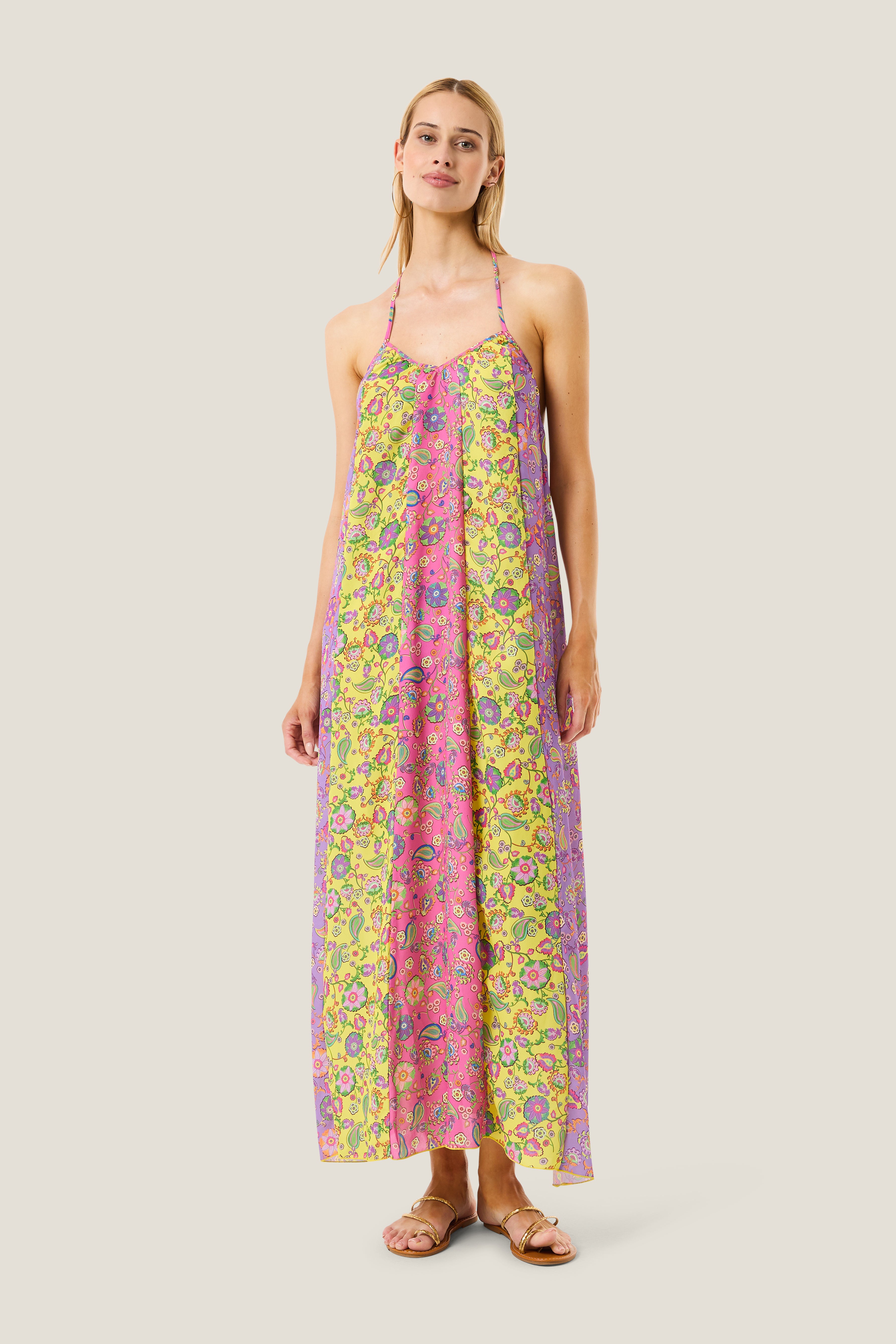 4giveness-abito-lungo-scollo-boho-chic-cover-up-donna image 1