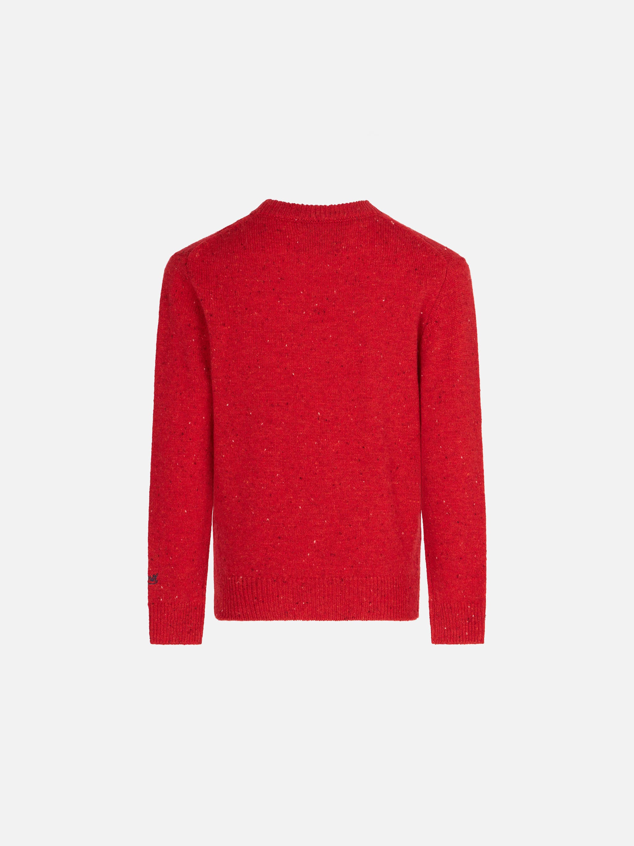 maglione-girocollo-bambino-mc2-saint-barth-rosso-con-patch-logo image 2