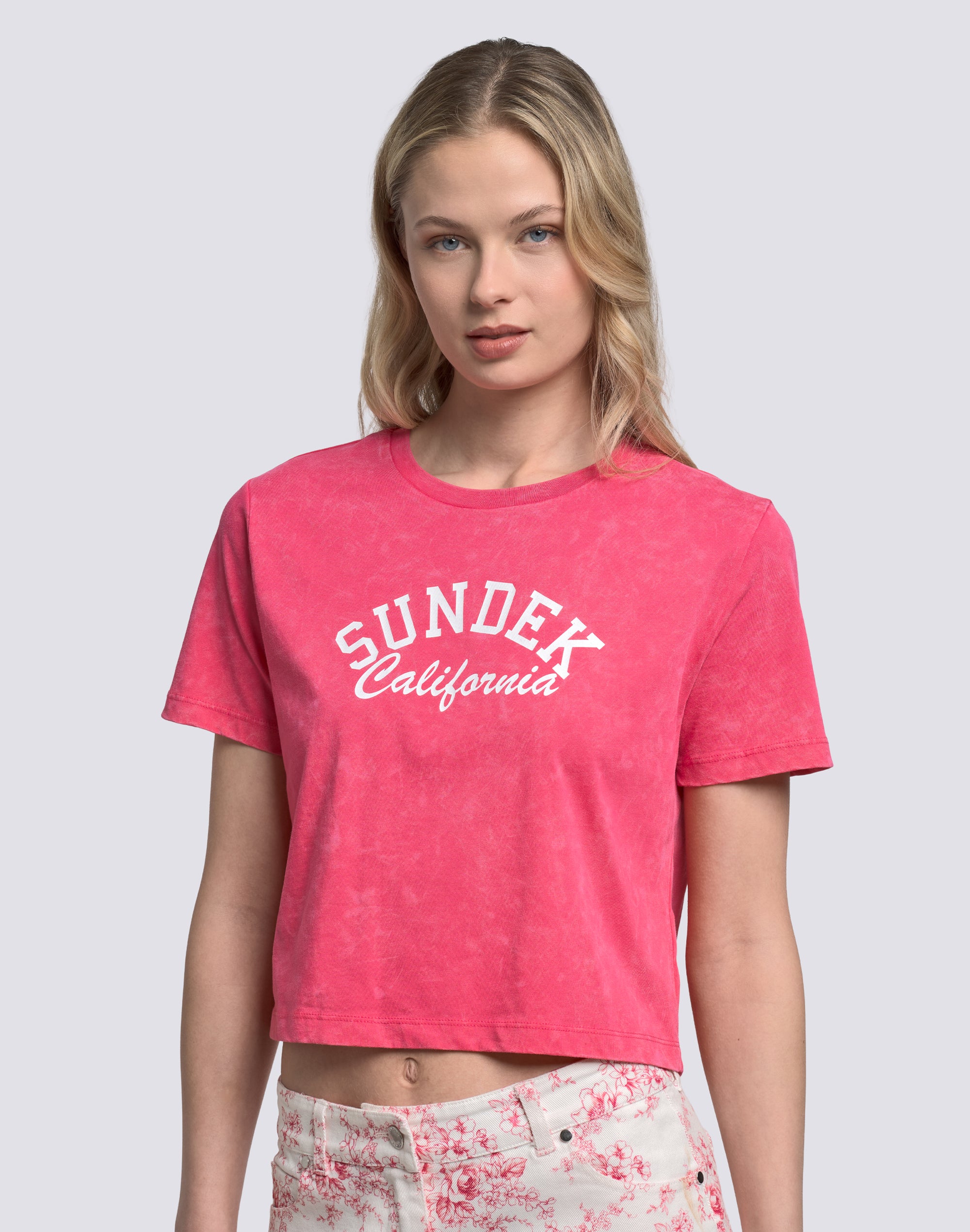 sundek-t-shirt-donna-cropped-vintage-wash image 4